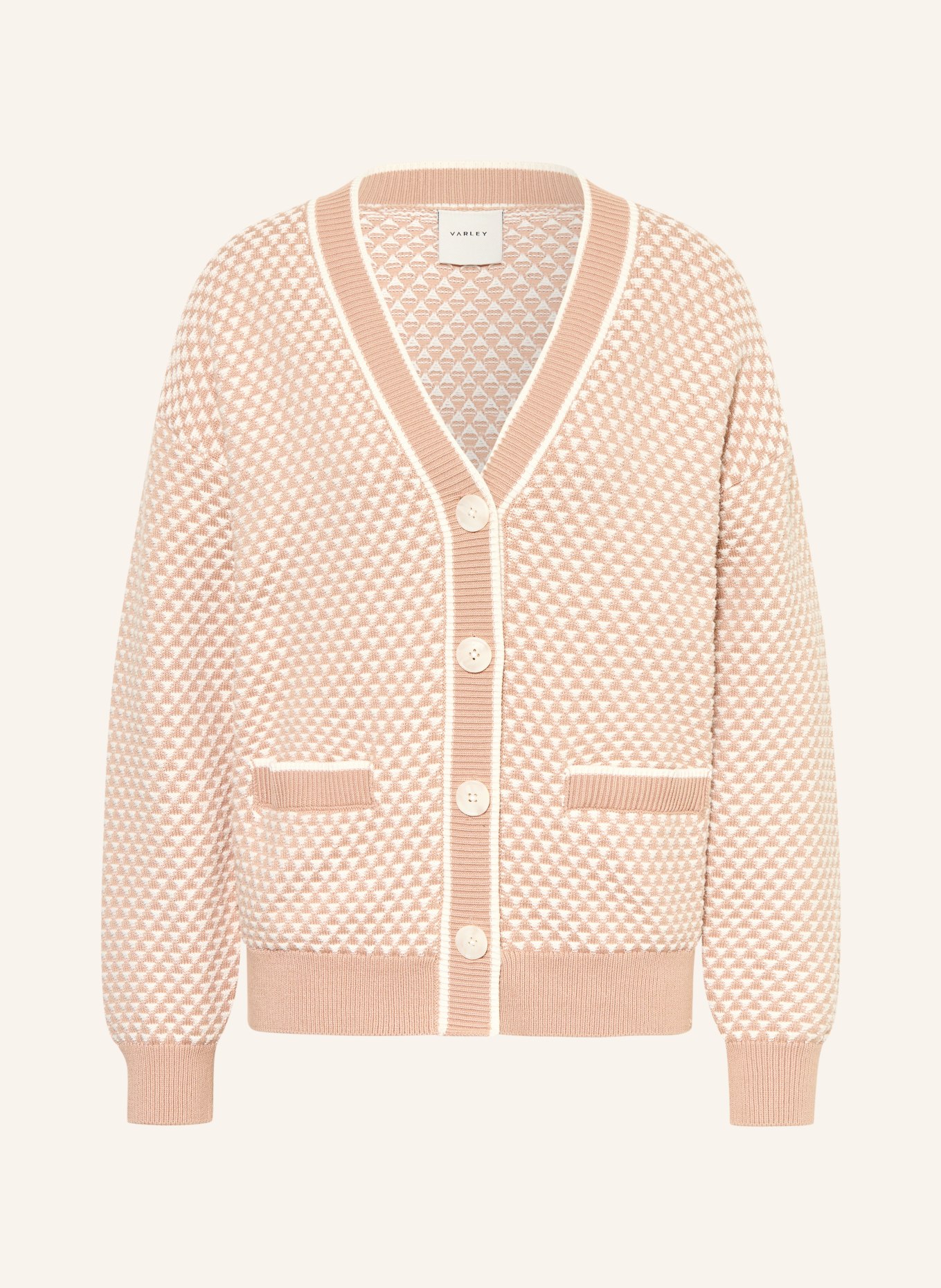 VARLEY Strickjacke TARRAN: HELLBRAUN / WEISS