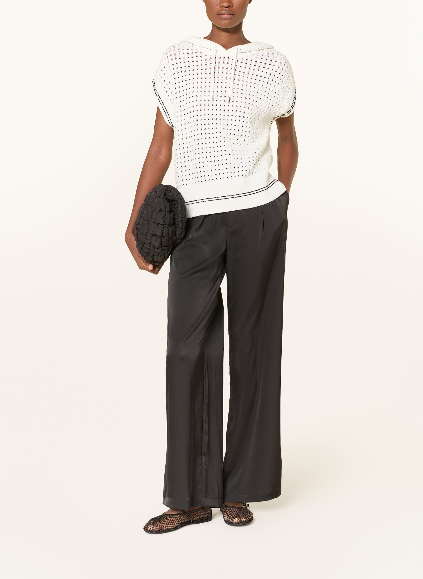 VARLEY Bluza z kapturem VITTORIA: ECRU / CZARNY