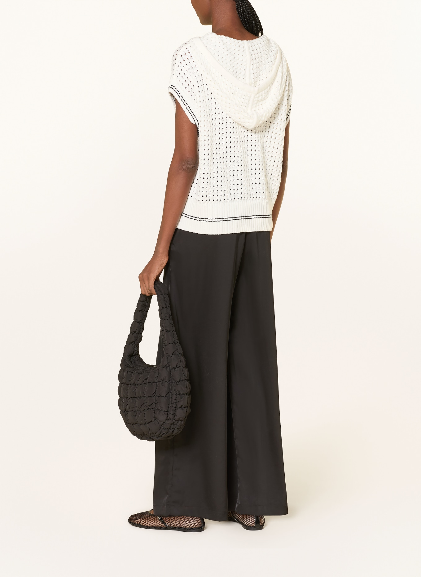 VARLEY Bluza z kapturem VITTORIA: ECRU / CZARNY