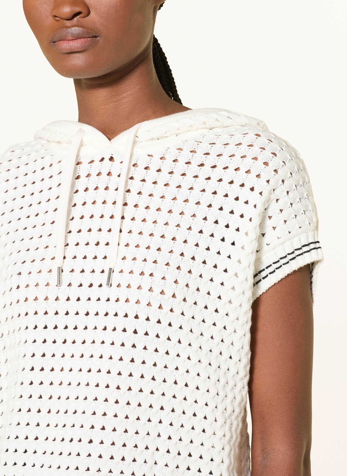 VARLEY Bluza z kapturem VITTORIA: ECRU / CZARNY