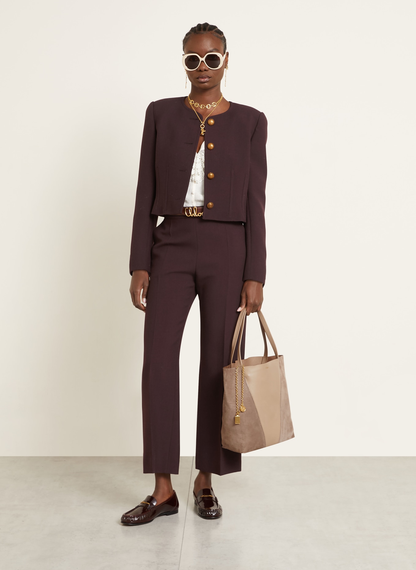 Chloé Schultertasche SPIN: BOYISH BROWN