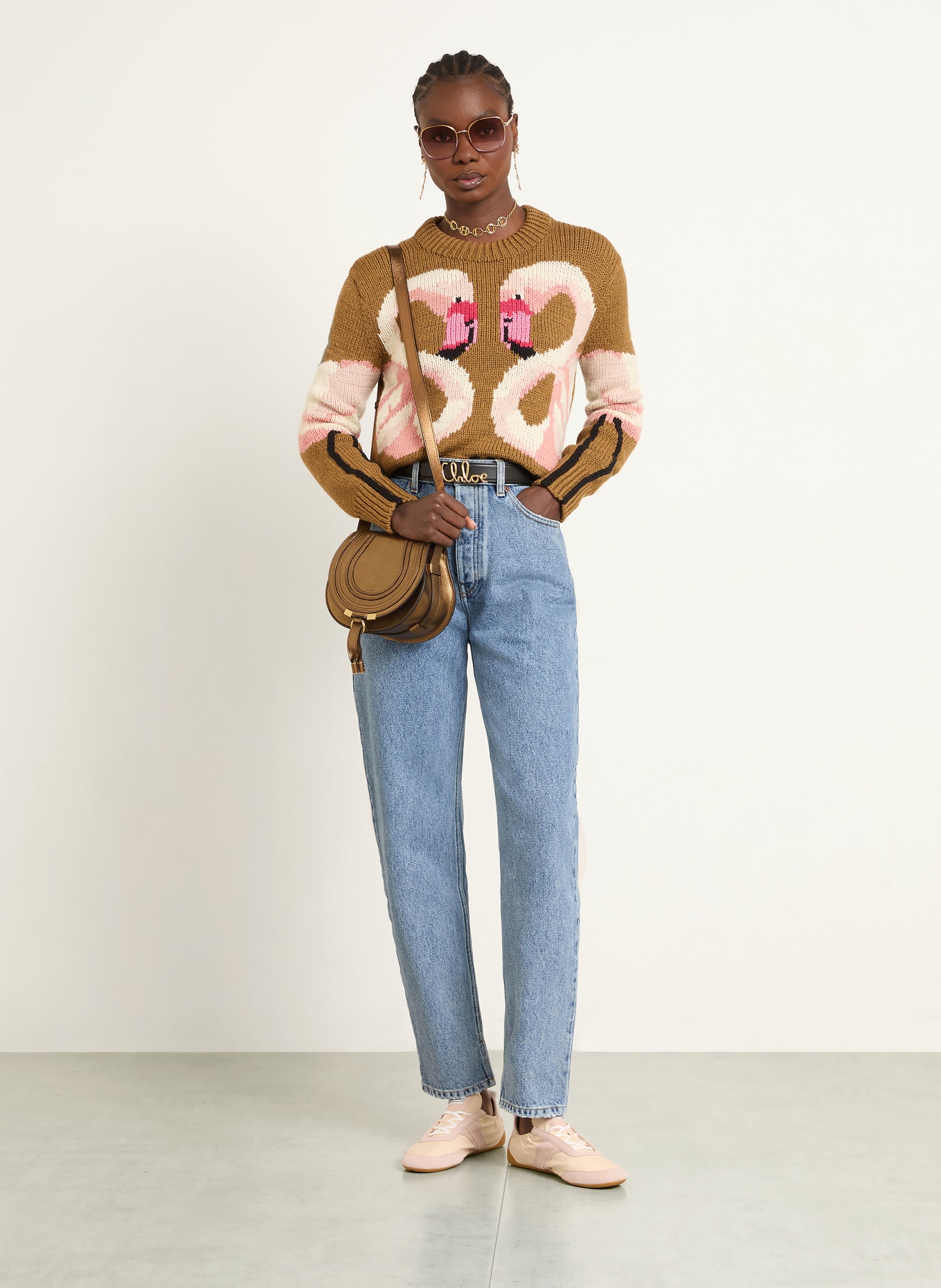 Chloé MARCIE shoulder bag: GOLDEN BROWN