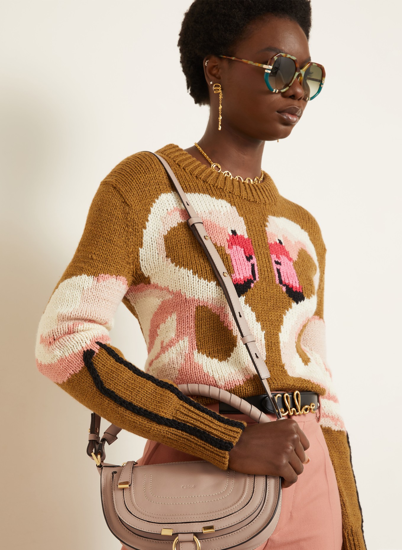 Chloé MARCIE MINI shoulder bag: Woodsmoke