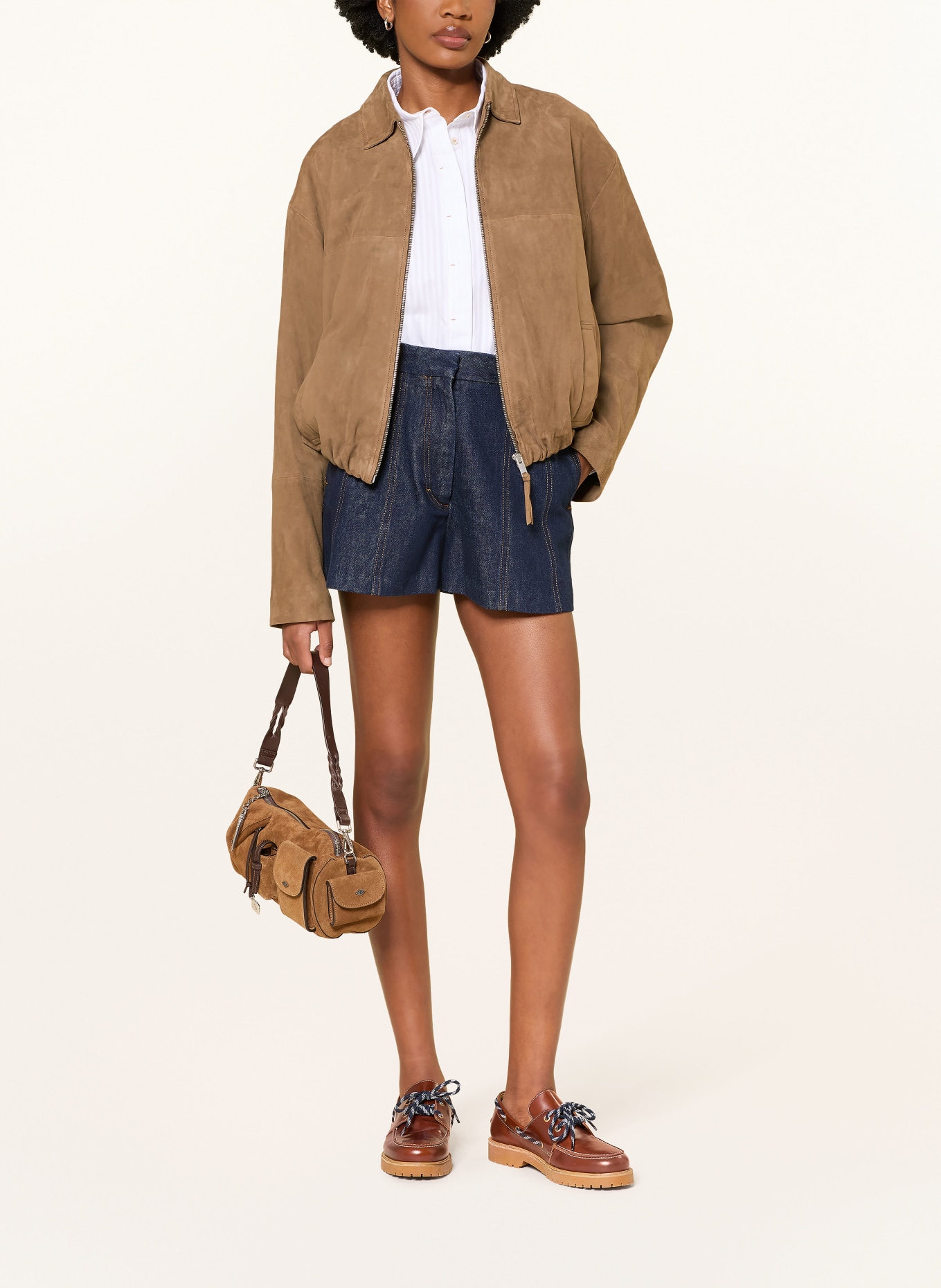 MRS & HUGS Lederjacke: COGNAC