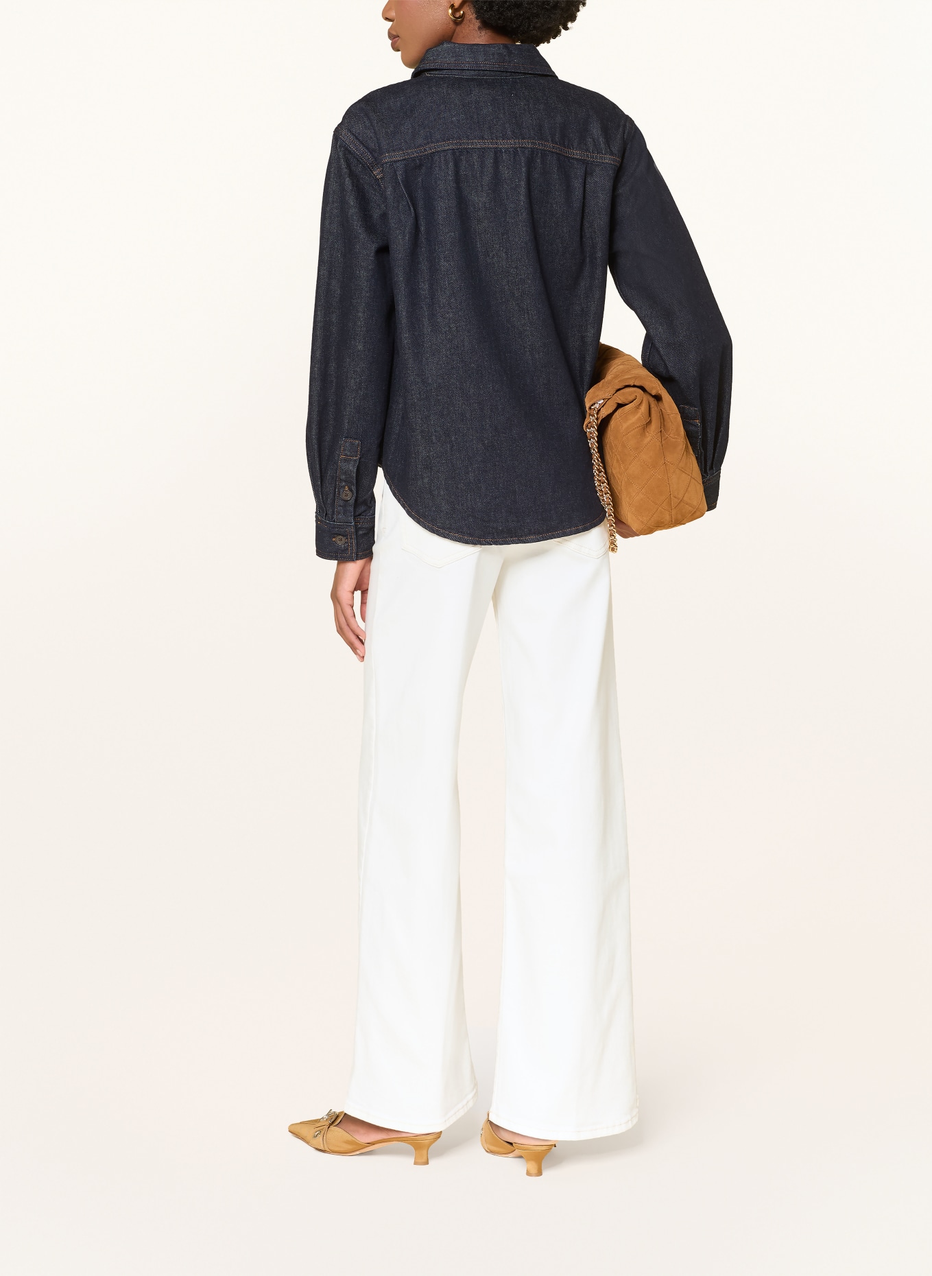 FRAME Straight Jeans LE SLIM PALAZZO: AUCL AU NATURAL CLEAN