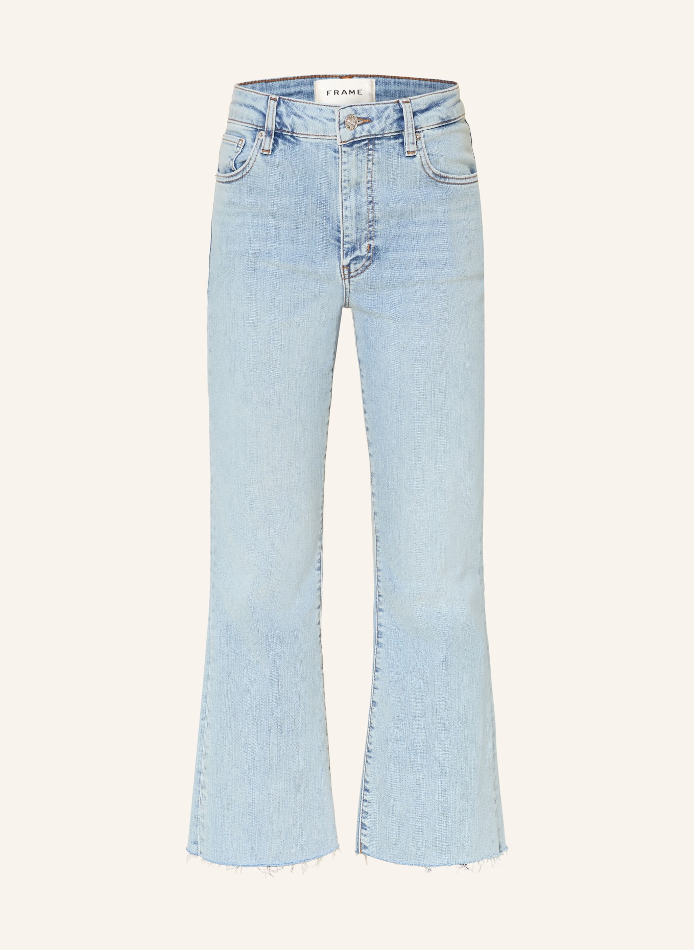 FRAME Flared Jeans THE REBOOT CROP: TBRF TRIBUTE RAW FRAY