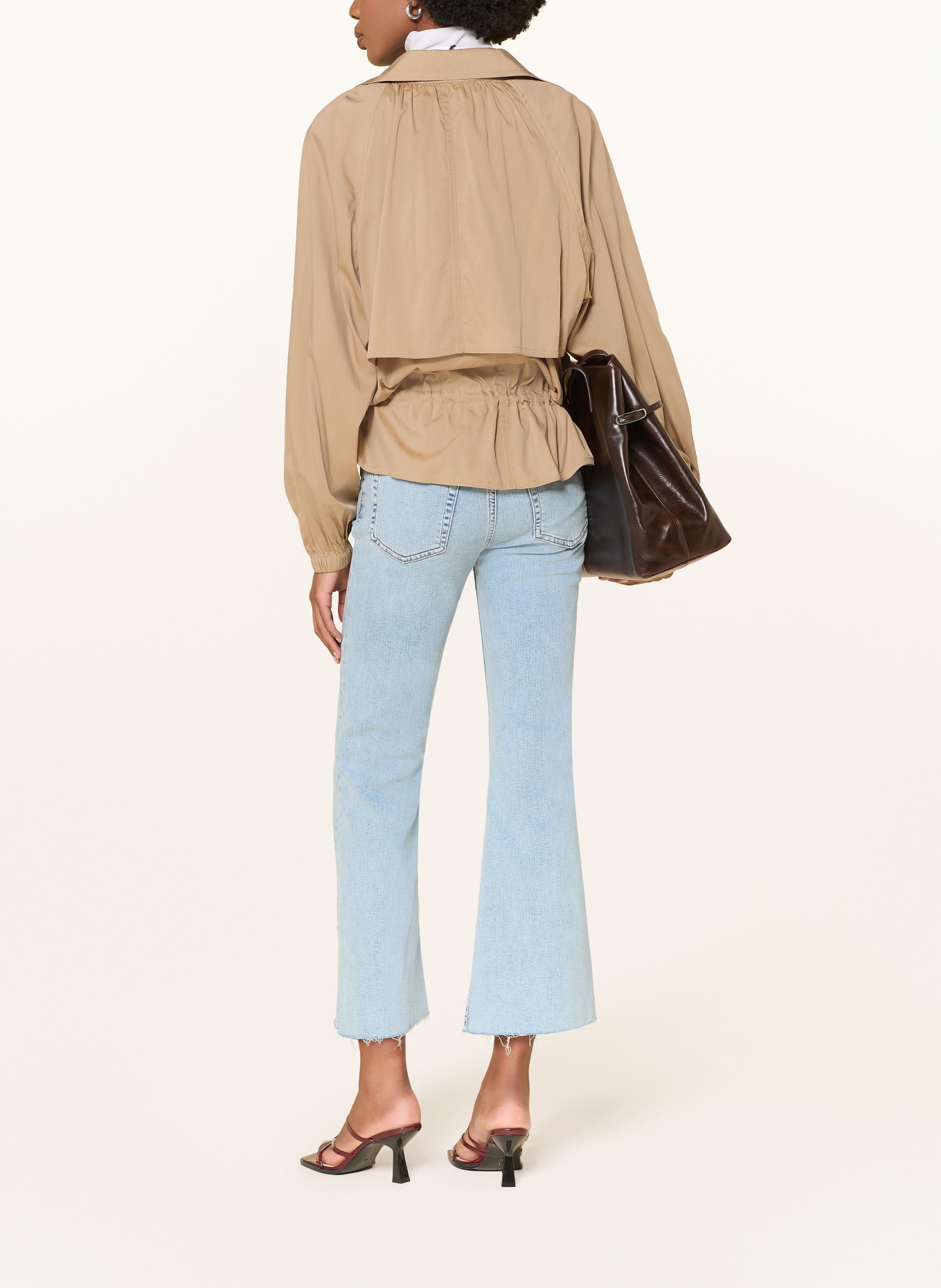 FRAME Flared Jeans THE REBOOT CROP: TBRF TRIBUTE RAW FRAY