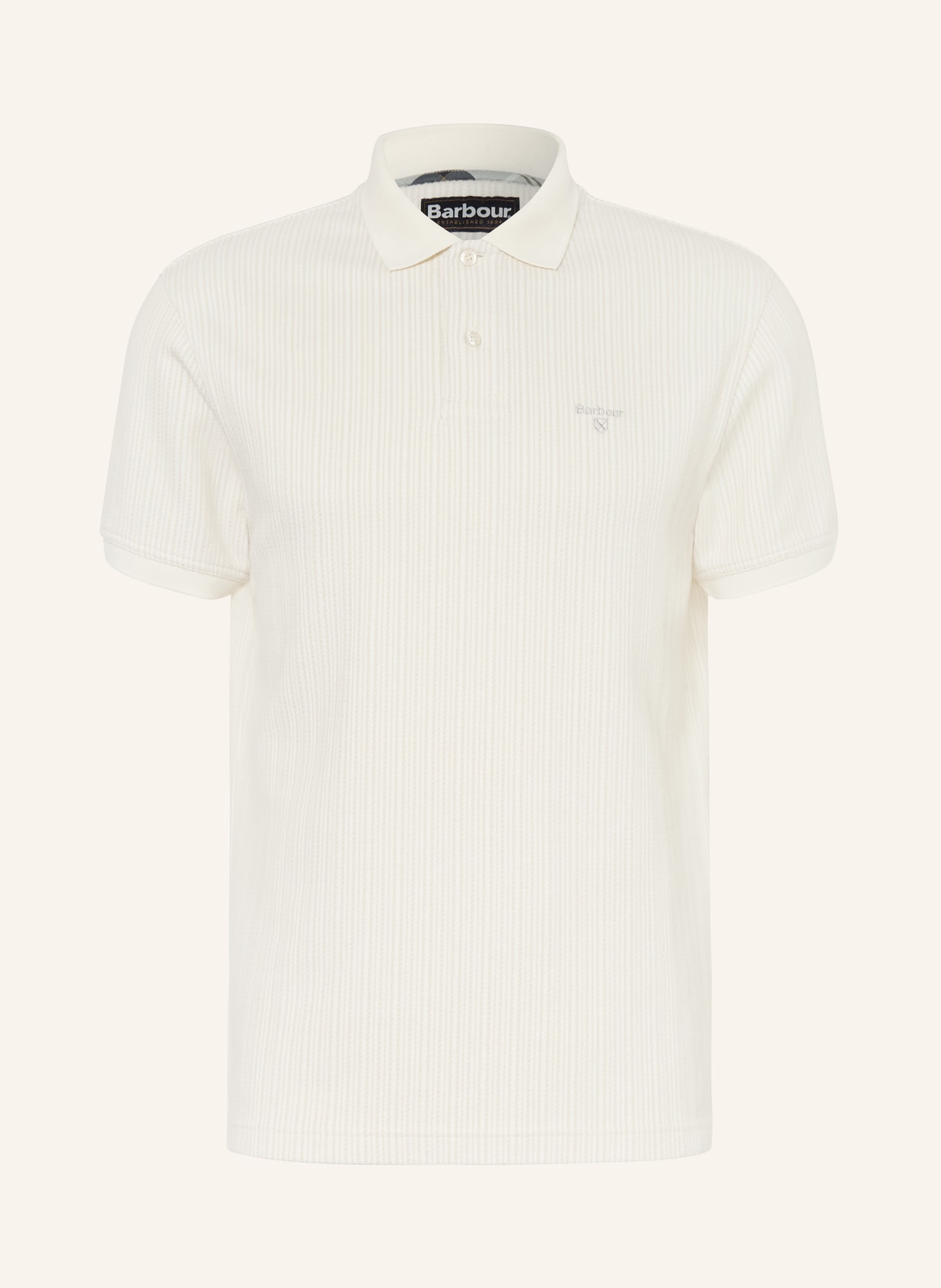 Barbour Jersey-polotröja HARWORTH Tailored Fit: GRÄDDE / BEIGE