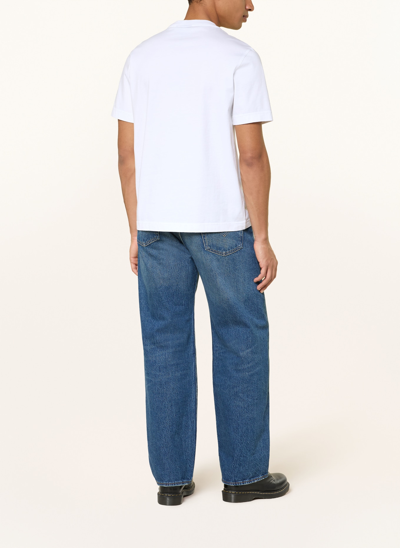 Barbour T-shirt: WHITE / RED / BLUE