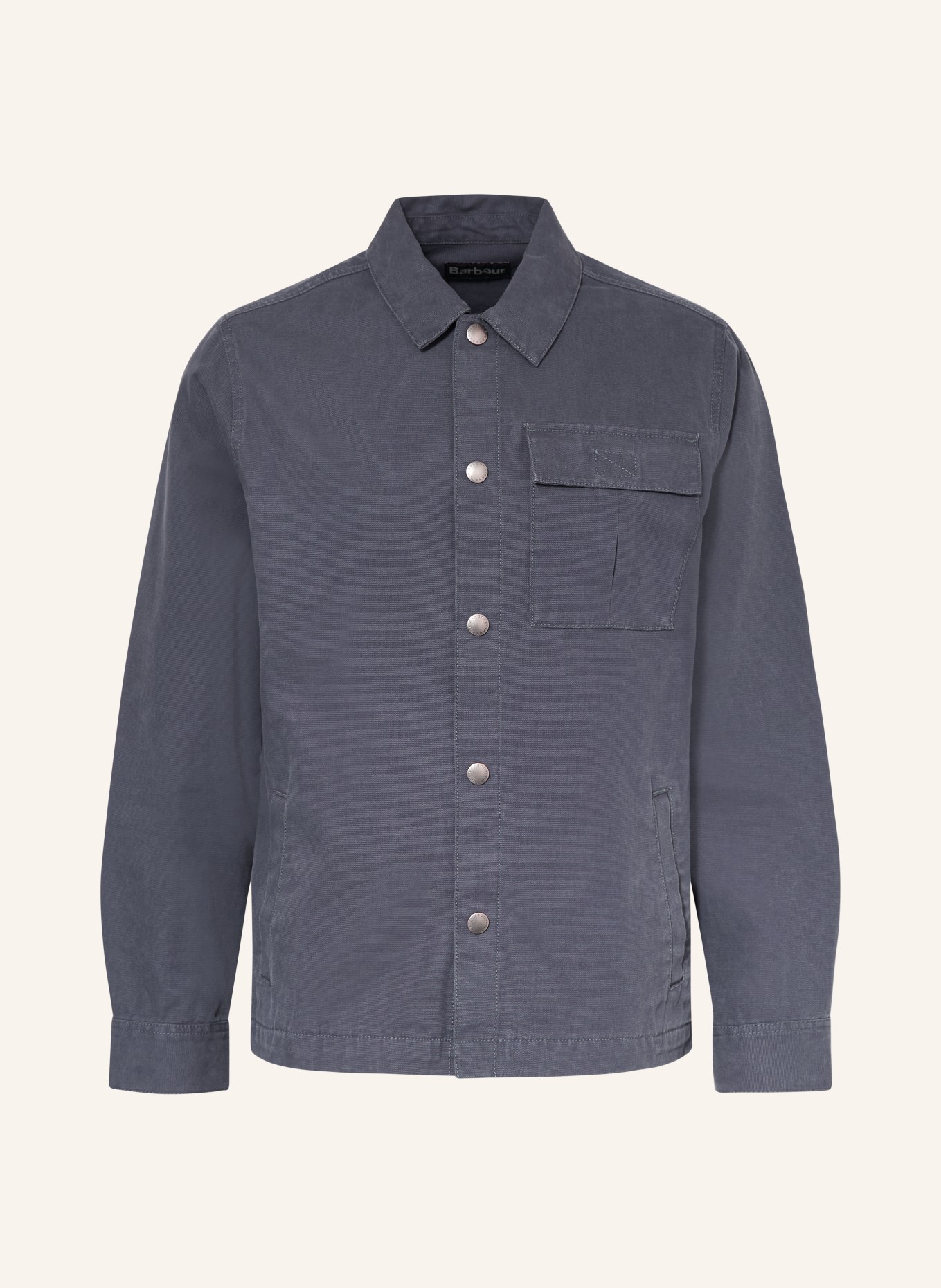Barbour Převlečná košile WETHERAL: TMAVĚ ŠEDÁ