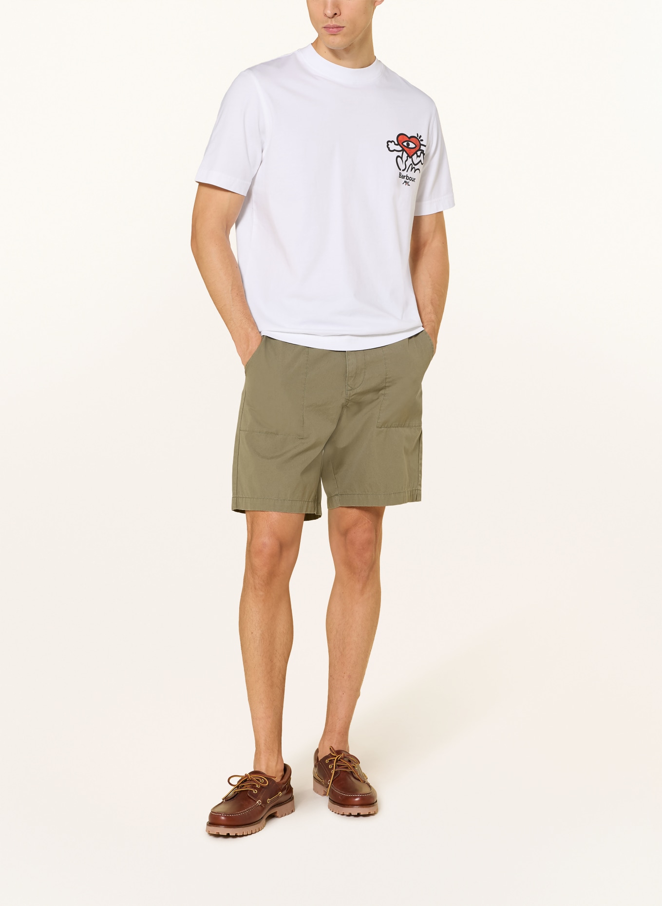 Barbour Tričko MUL CAMPING: BÍLÁ
