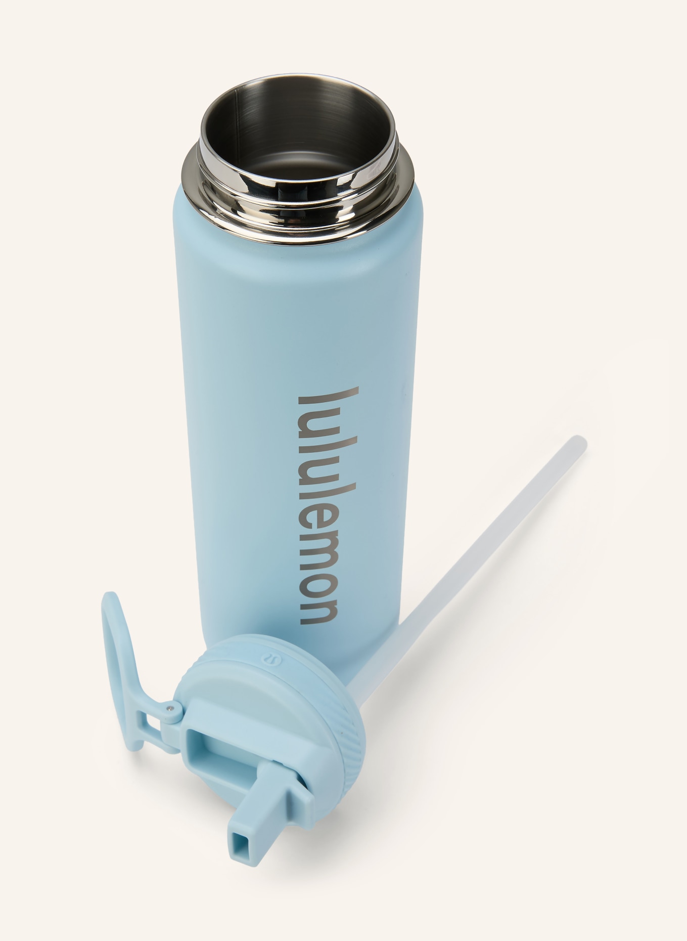 lululemon Trinkflasche BACK TO LIFE: HELLBLAU / SILBER