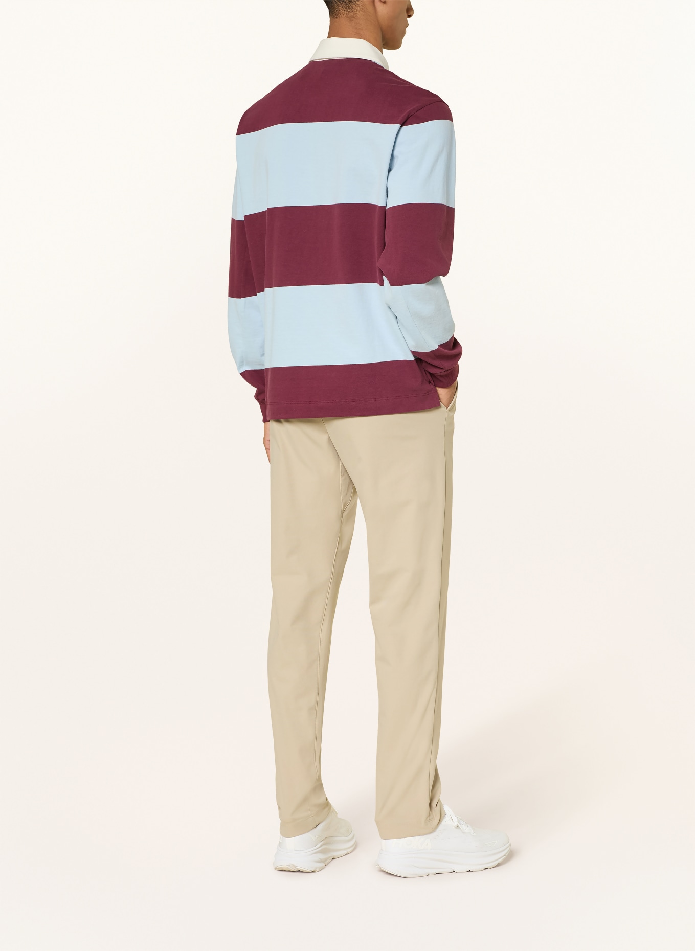 lululemon Rugbyshirt: DUNKELROT / HELLBLAU