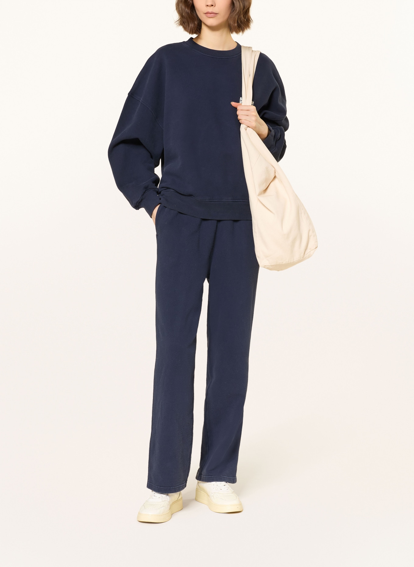 American Vintage Tepláky PLIZZY: TMAVĚ MODRÁ