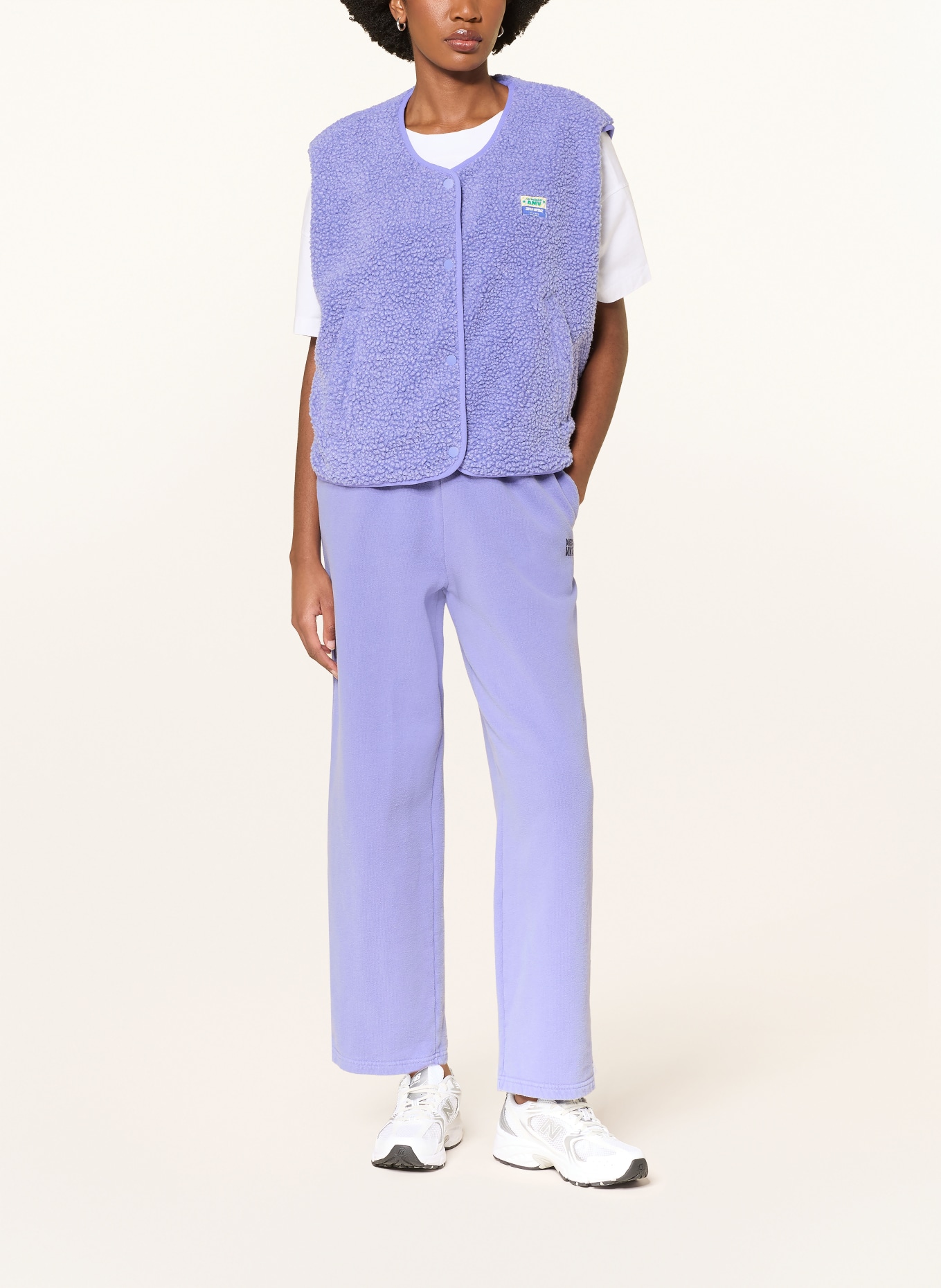 American Vintage Tepláky PLIZZY: SVĚTLE FIALOVÁ