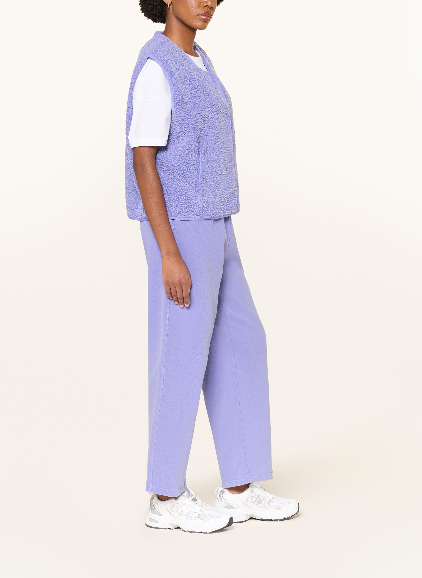 American Vintage Tepláky PLIZZY: SVĚTLE FIALOVÁ