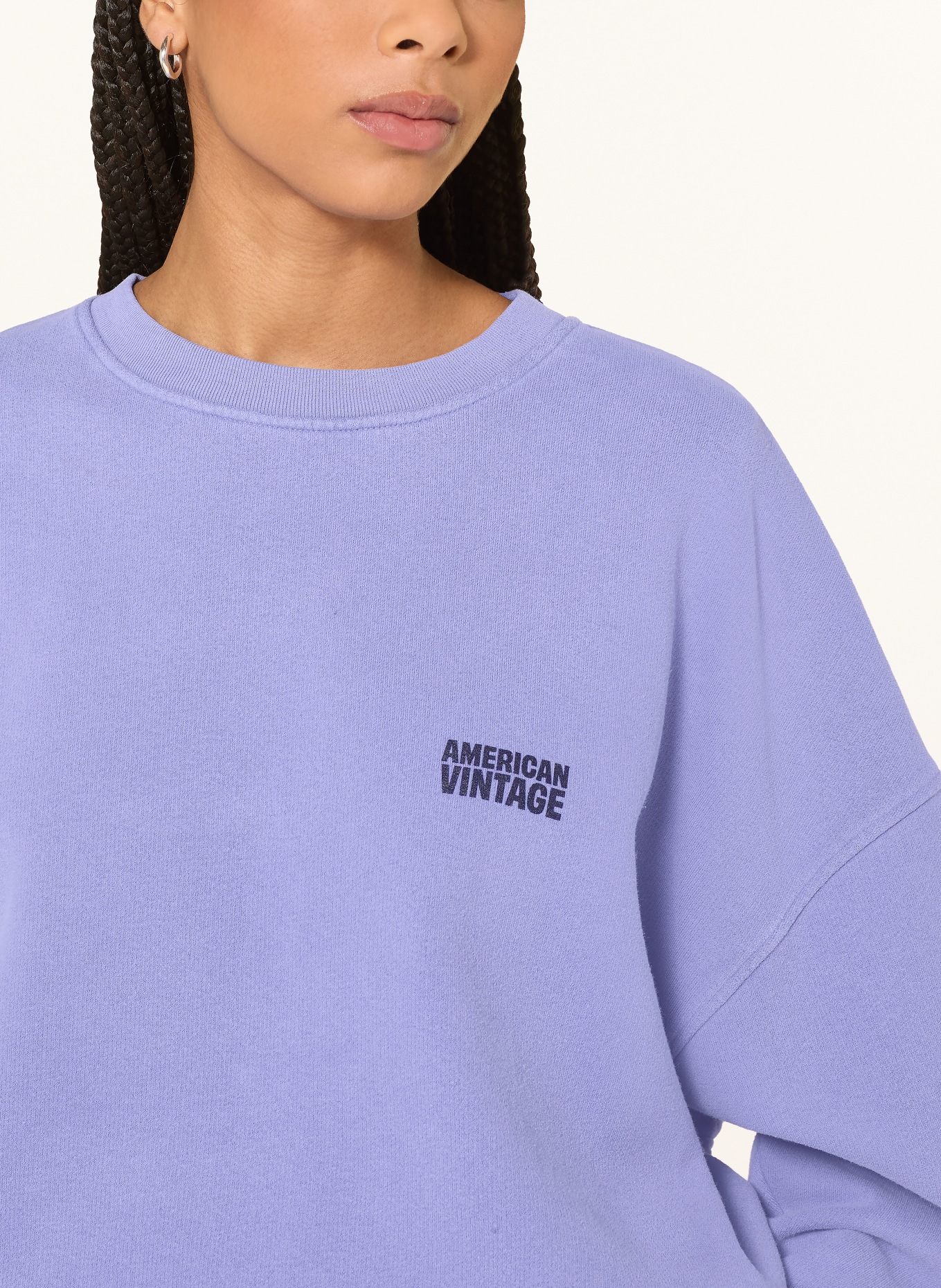 American Vintage Mikina PLIZZY: FIALOVÁ