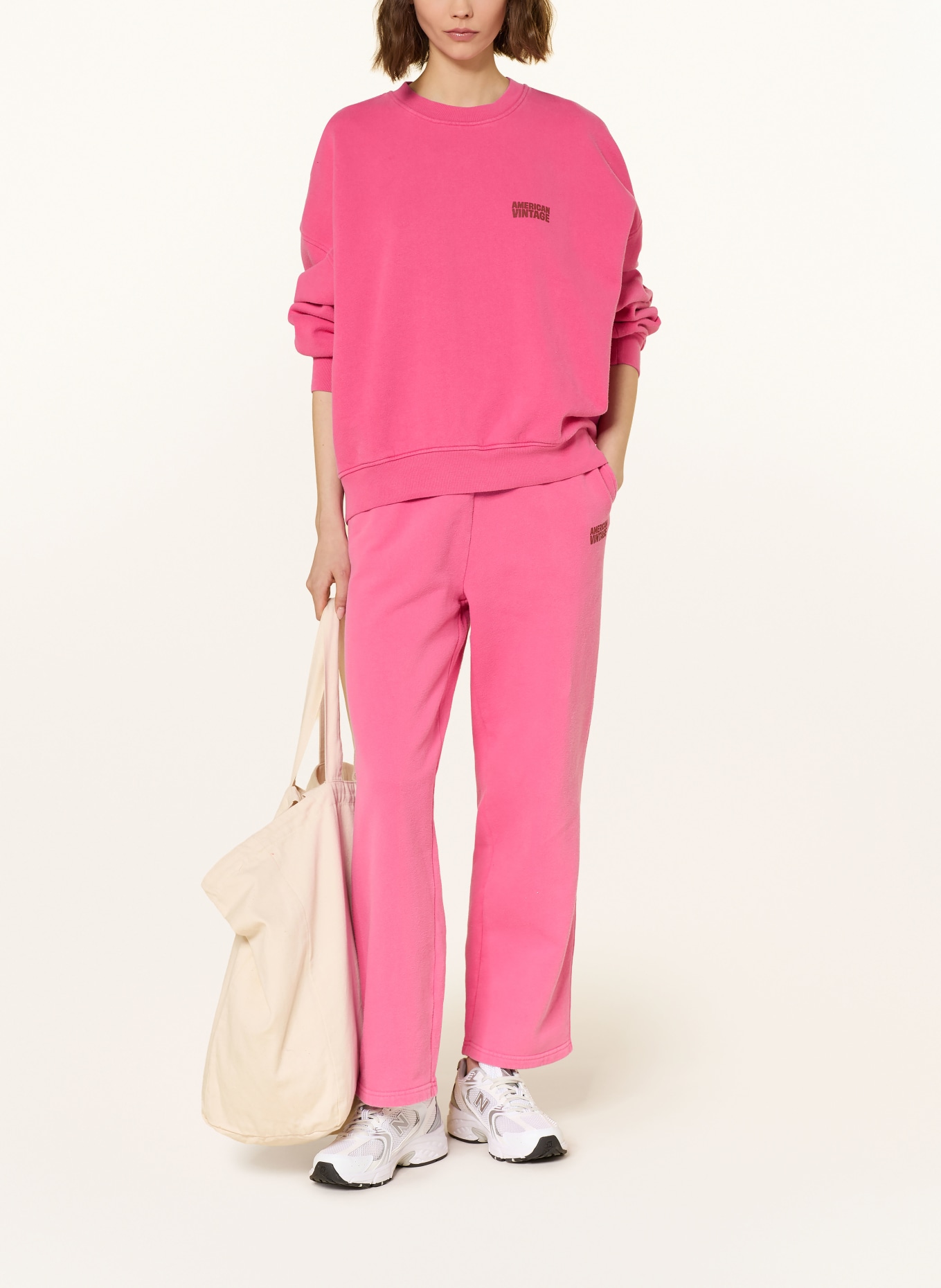 American Vintage Mikina PLIZZY: RŮŽOVÁ