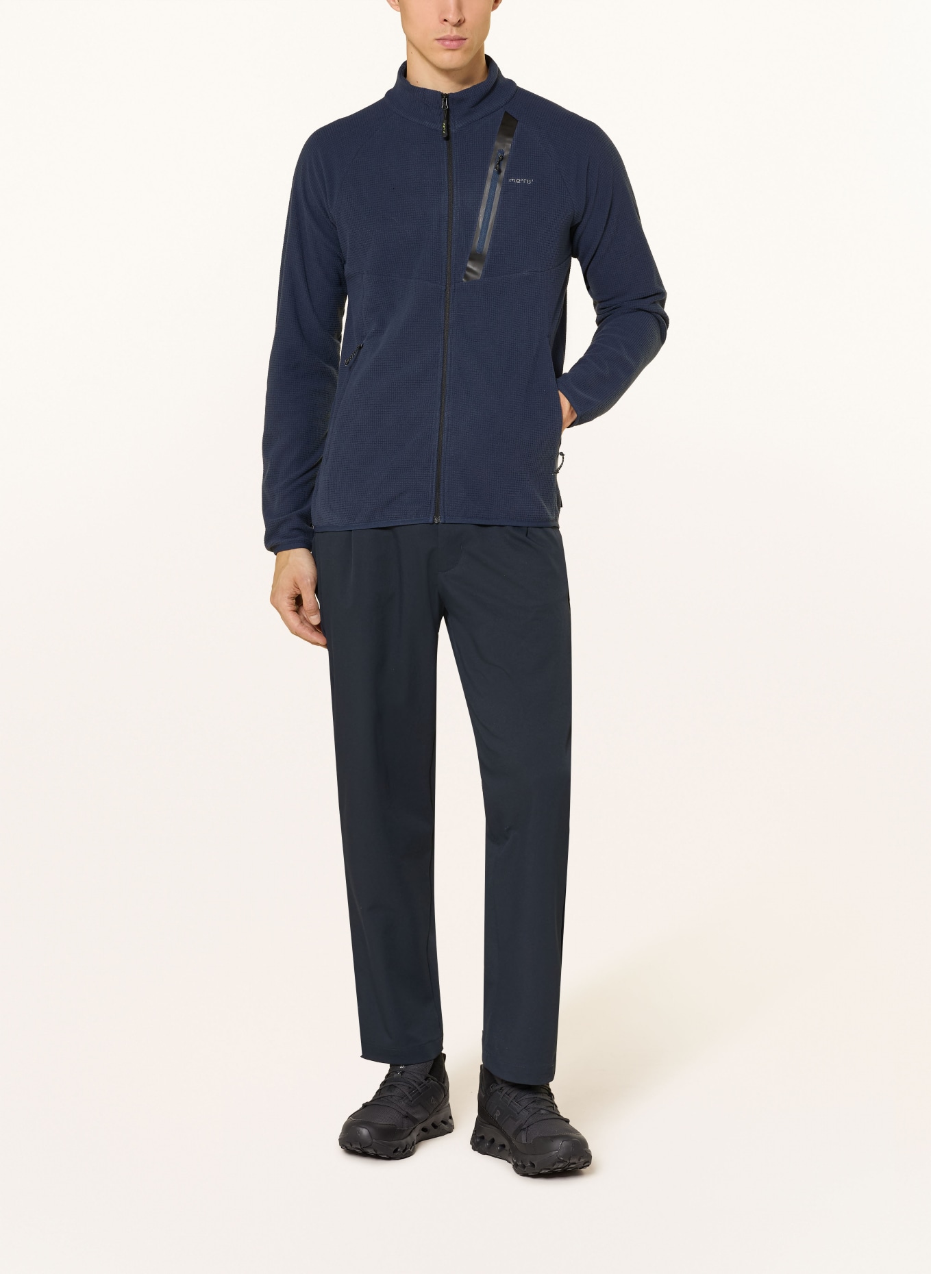 me°ru' Fleecejacke OHOPE: DUNKELBLAU / SCHWARZ