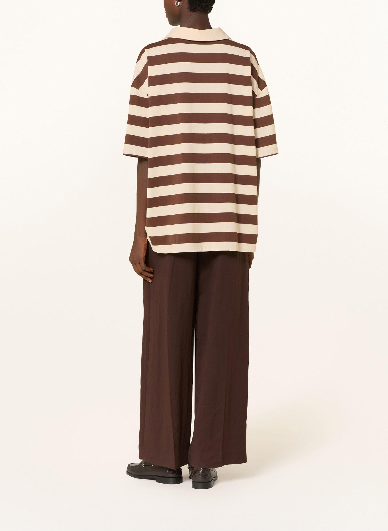 SOFIE SCHNOOR Jersey-Poloshirt PILSW: CREME / BRAUN