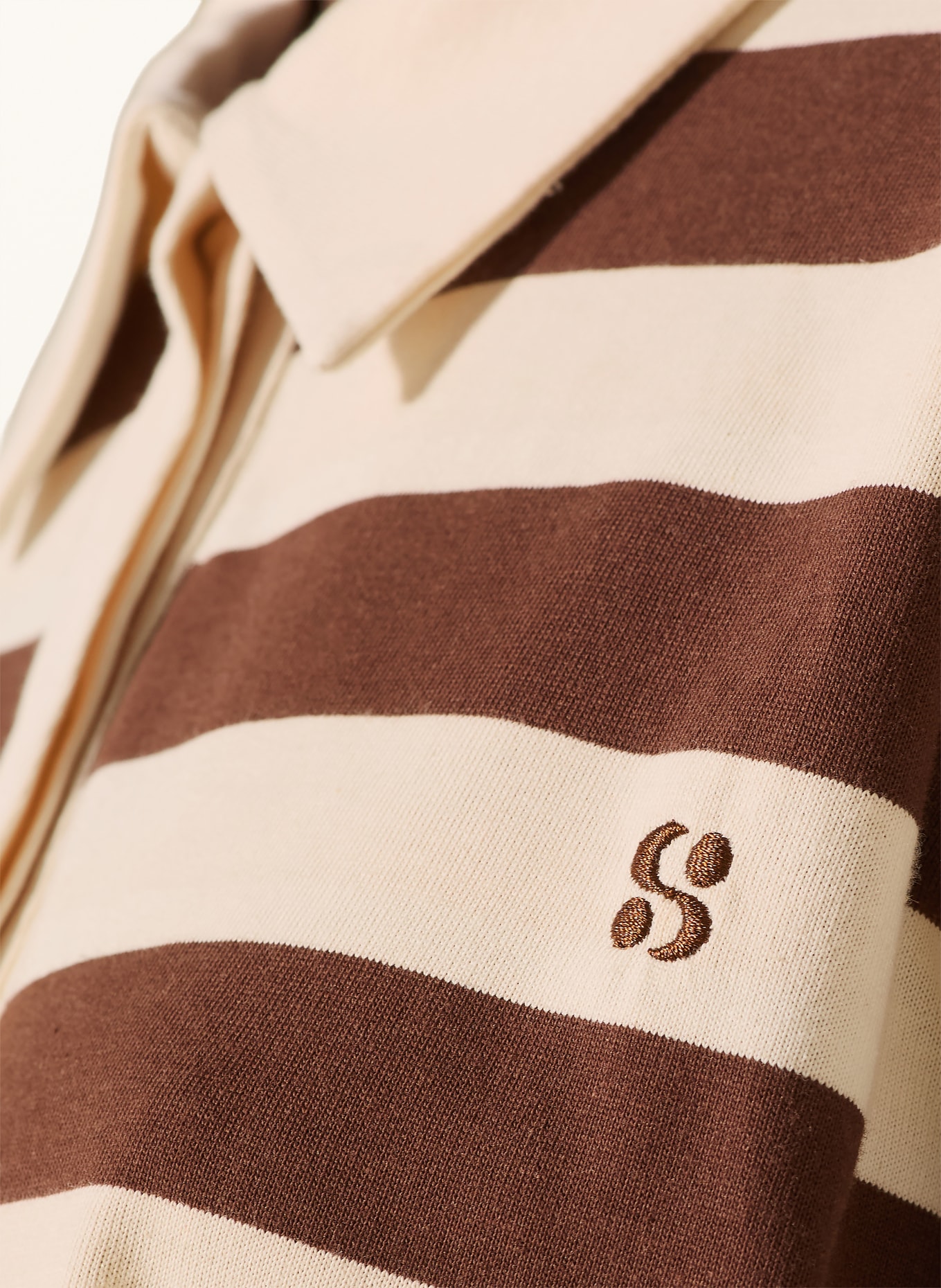 SOFIE SCHNOOR Jersey-Poloshirt PILSW: CREME / BRAUN