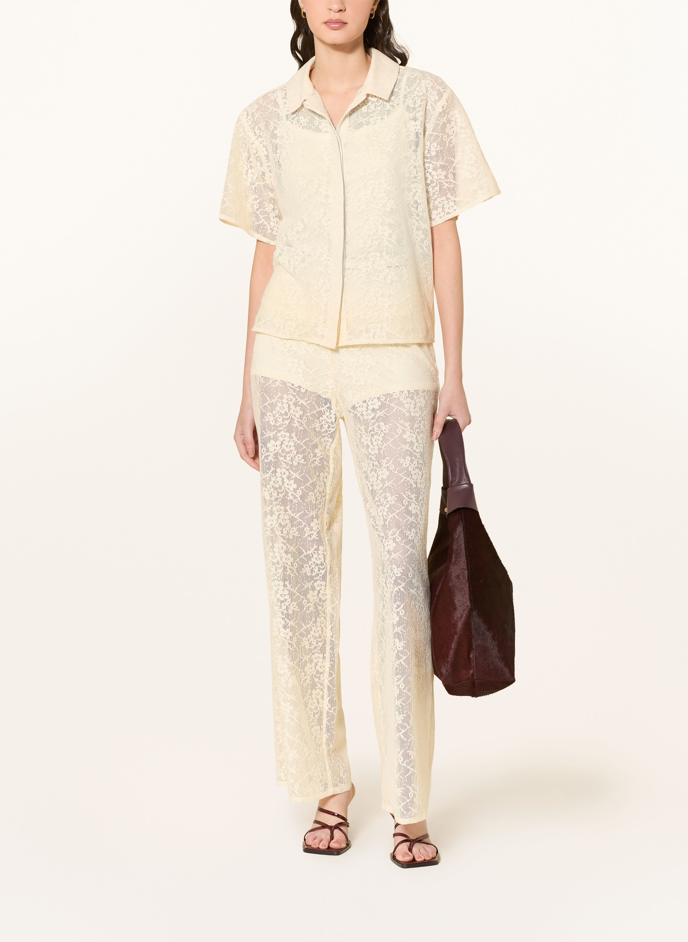 SOFIE SCHNOOR Bluzka CARMELASW z koronki: KREMOWY