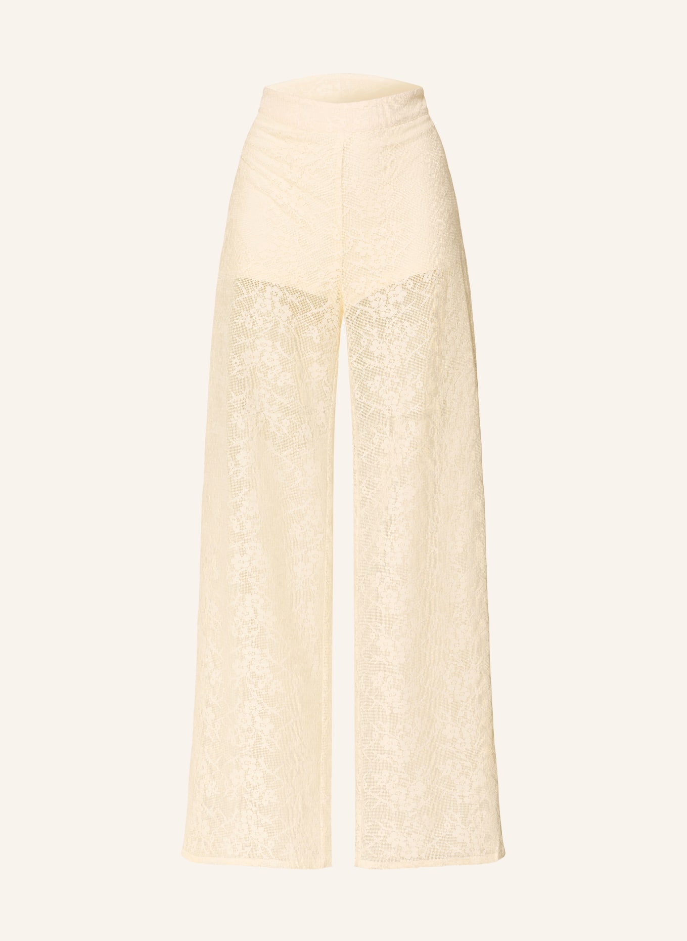 SOFIE SCHNOOR Spodnie Marlene IVYSW z koronki: KREMOWY