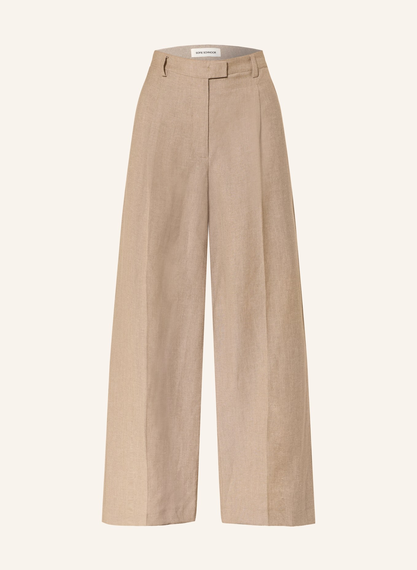 SOFIE SCHNOOR IZRASW marlene pants with linen: BEIGE