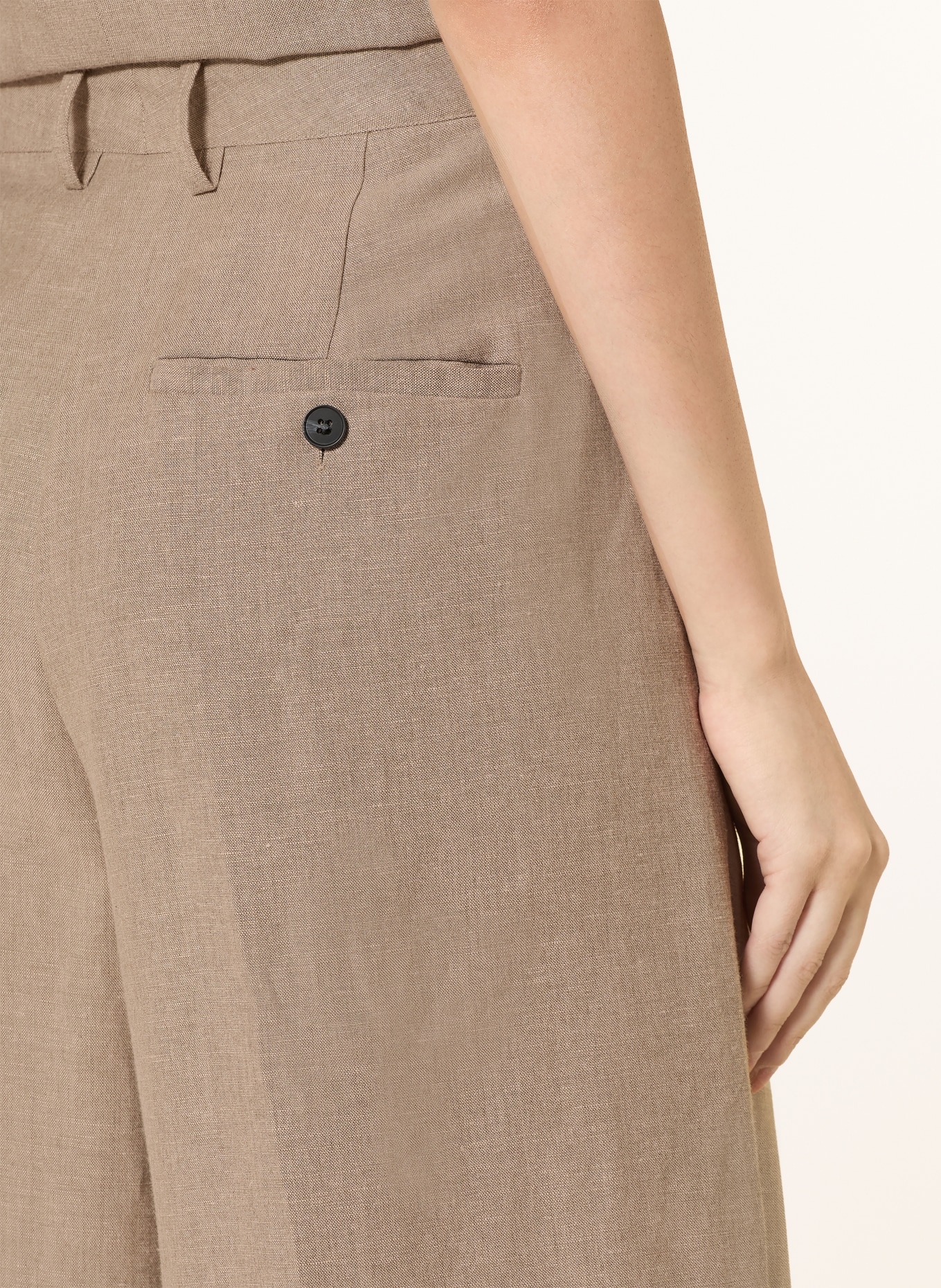 SOFIE SCHNOOR IZRASW marlene pants with linen: BEIGE