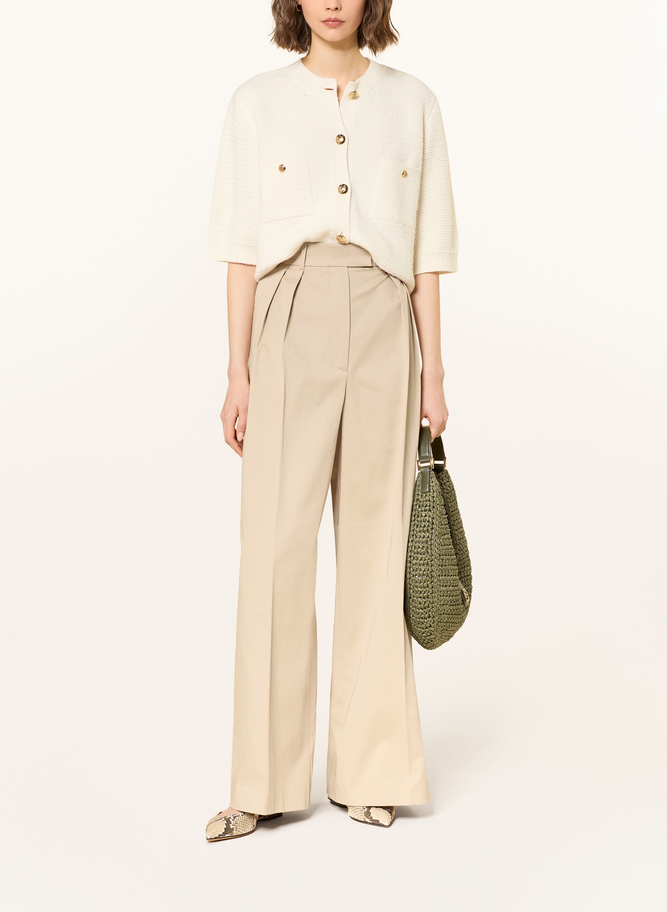 ANINE BING Kalhoty Marlene LOU: BÉŽOVÁ