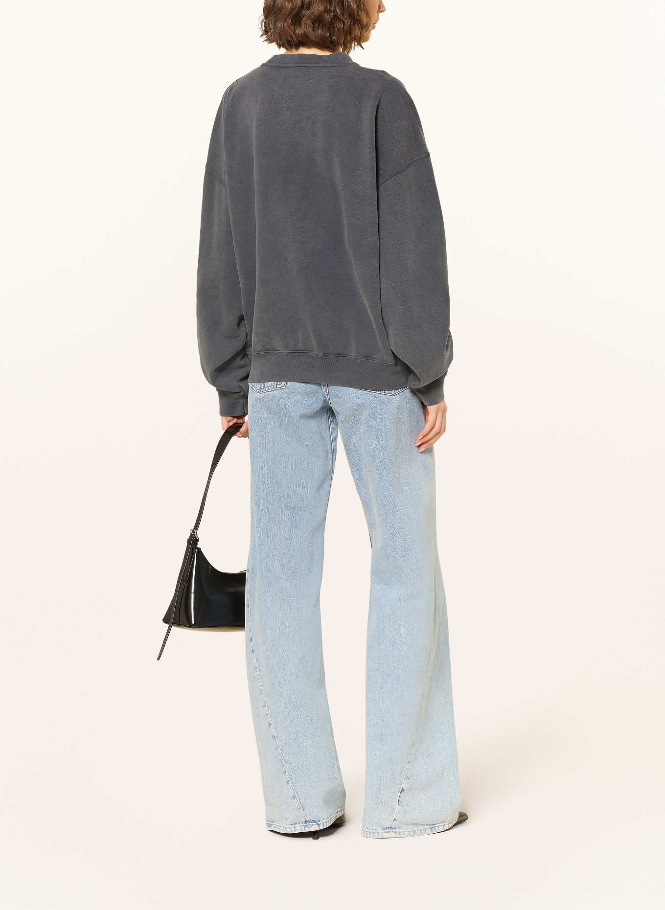 ANINE BING Mikina HARVEY: TMAVĚ ŠEDÁ / ČERNOŠEDÁ / TMAVĚ MODRÁ