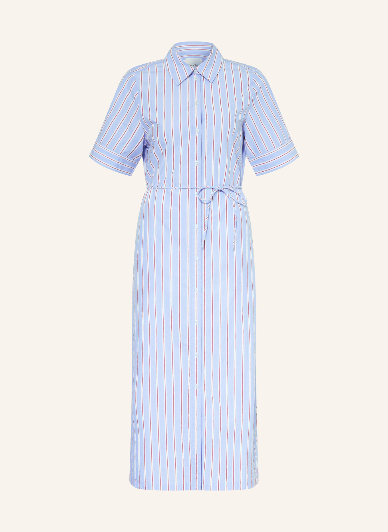 Part Two Hemdblusenkleid: HELLBLAU / BRAUN / WEISS