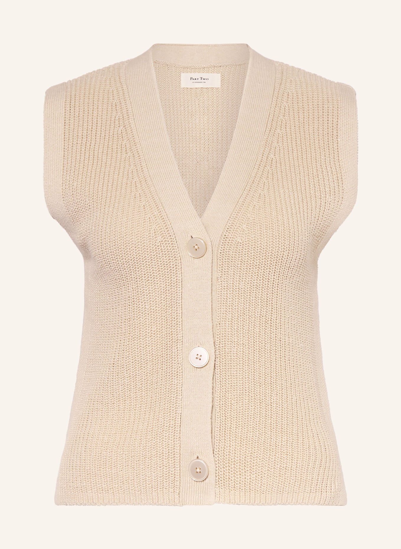 Part Two Pletená vesta s lnem: SVĚTLE HNĚDÁ