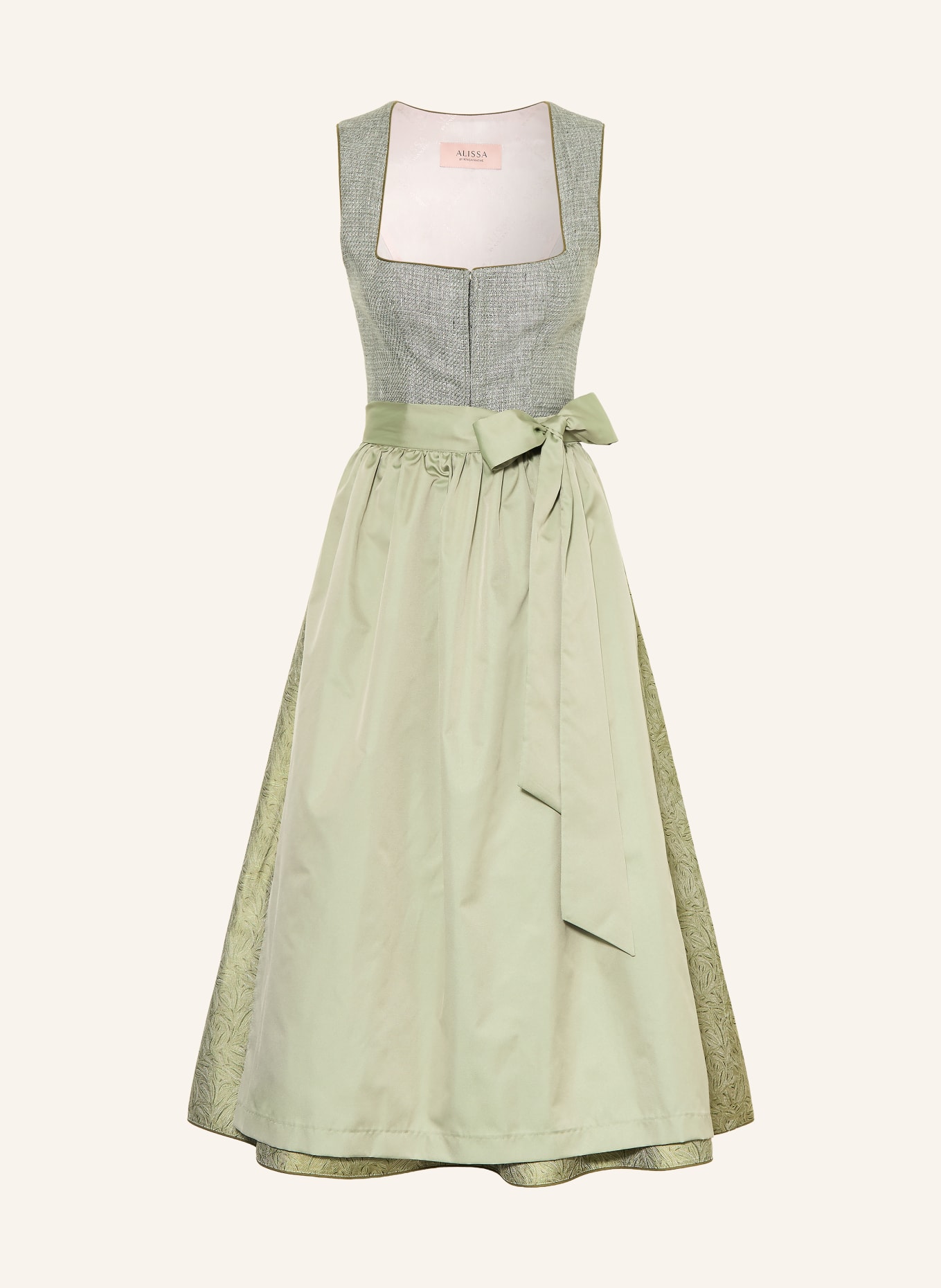 ALISSA BY KINGA MATHE Dirndl THEA: SVĚTLE ZELENÁ / MÁTOVÁ