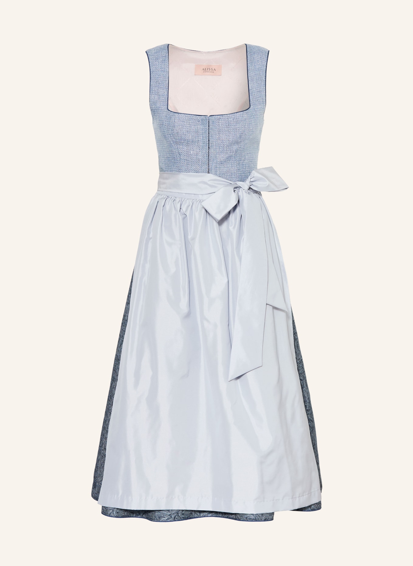 ALISSA BY KINGA MATHE Dirndl THEA: TMAVĚ MODRÁ / ČERNOŠEDÁ / MODRÁ