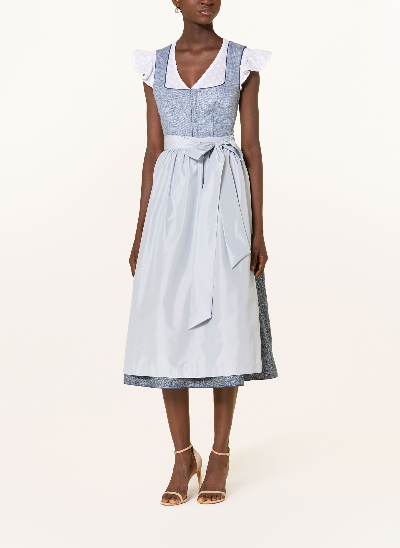 ALISSA BY KINGA MATHE Dirndl THEA: TMAVĚ MODRÁ / ČERNOŠEDÁ / MODRÁ