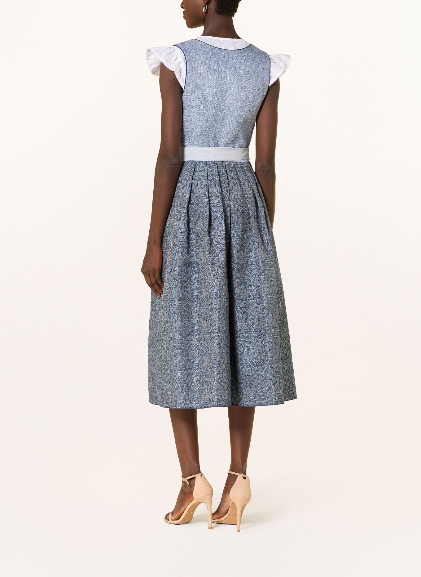 ALISSA BY KINGA MATHE Dirndl THEA: TMAVĚ MODRÁ / ČERNOŠEDÁ / MODRÁ