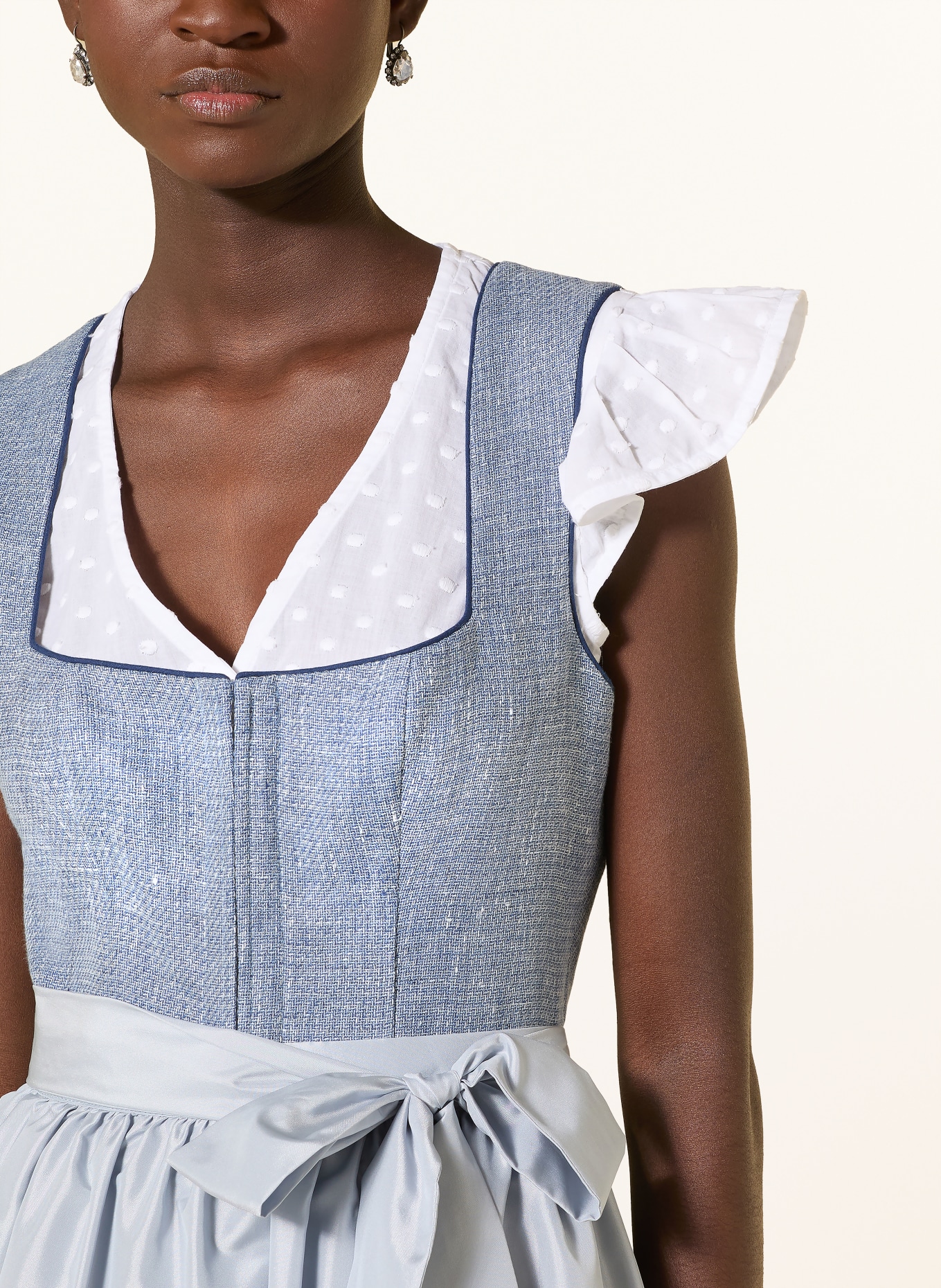 ALISSA BY KINGA MATHE Dirndl THEA: TMAVĚ MODRÁ / ČERNOŠEDÁ / MODRÁ