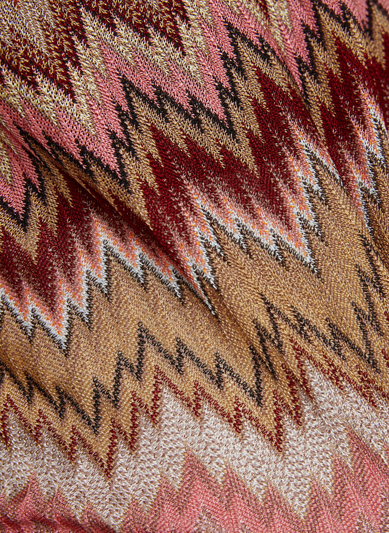 MISSONI Stricktop: COGNAC / ROSA / DUNKELROT