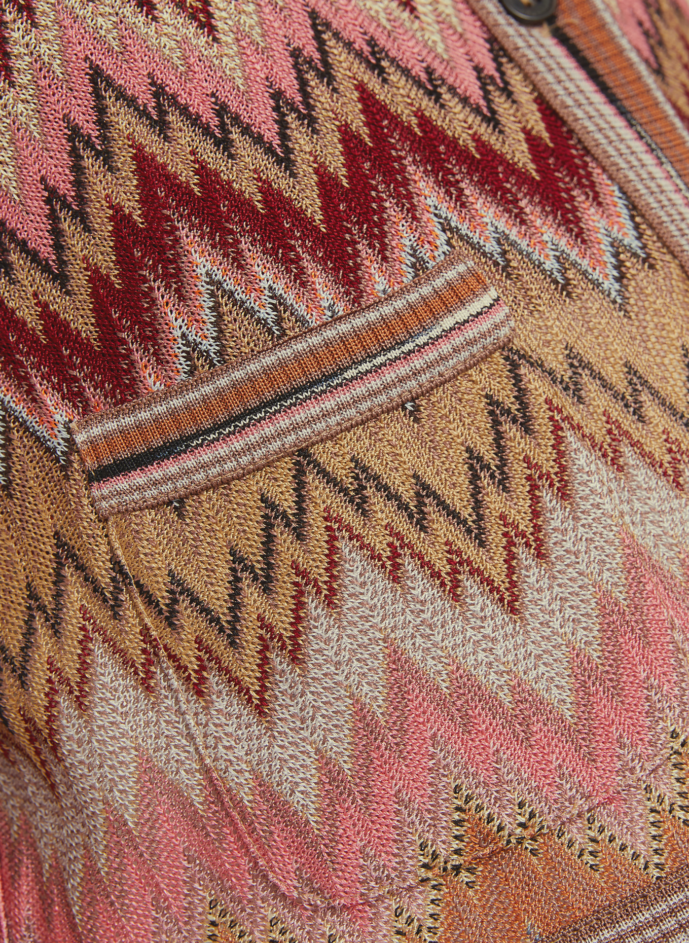 MISSONI Strickjacke: COGNAC / ROSA / DUNKELROT