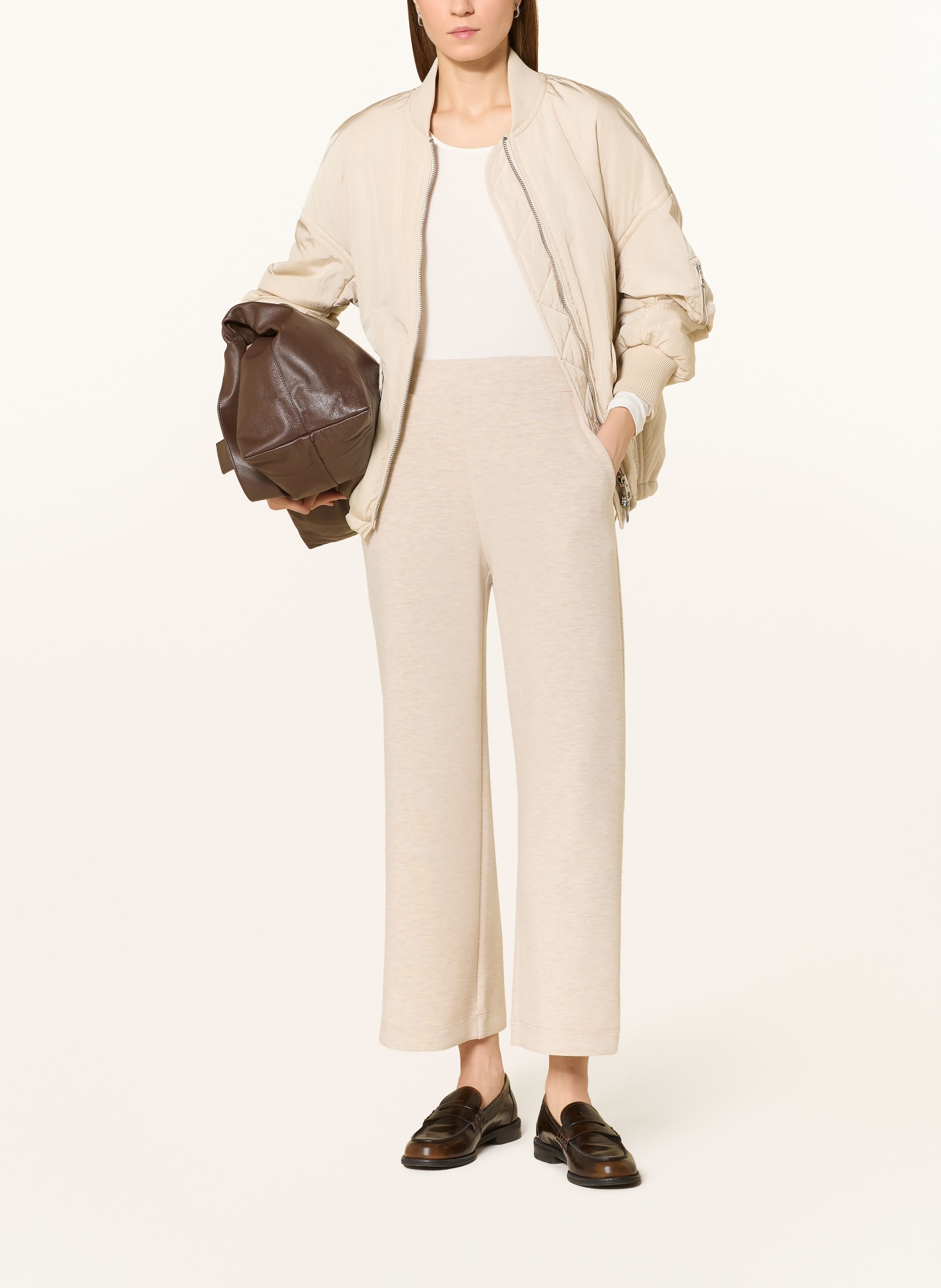 MOS MOSH Spodnie dresowe MMNAMARA: JASNOBRĄZOWY