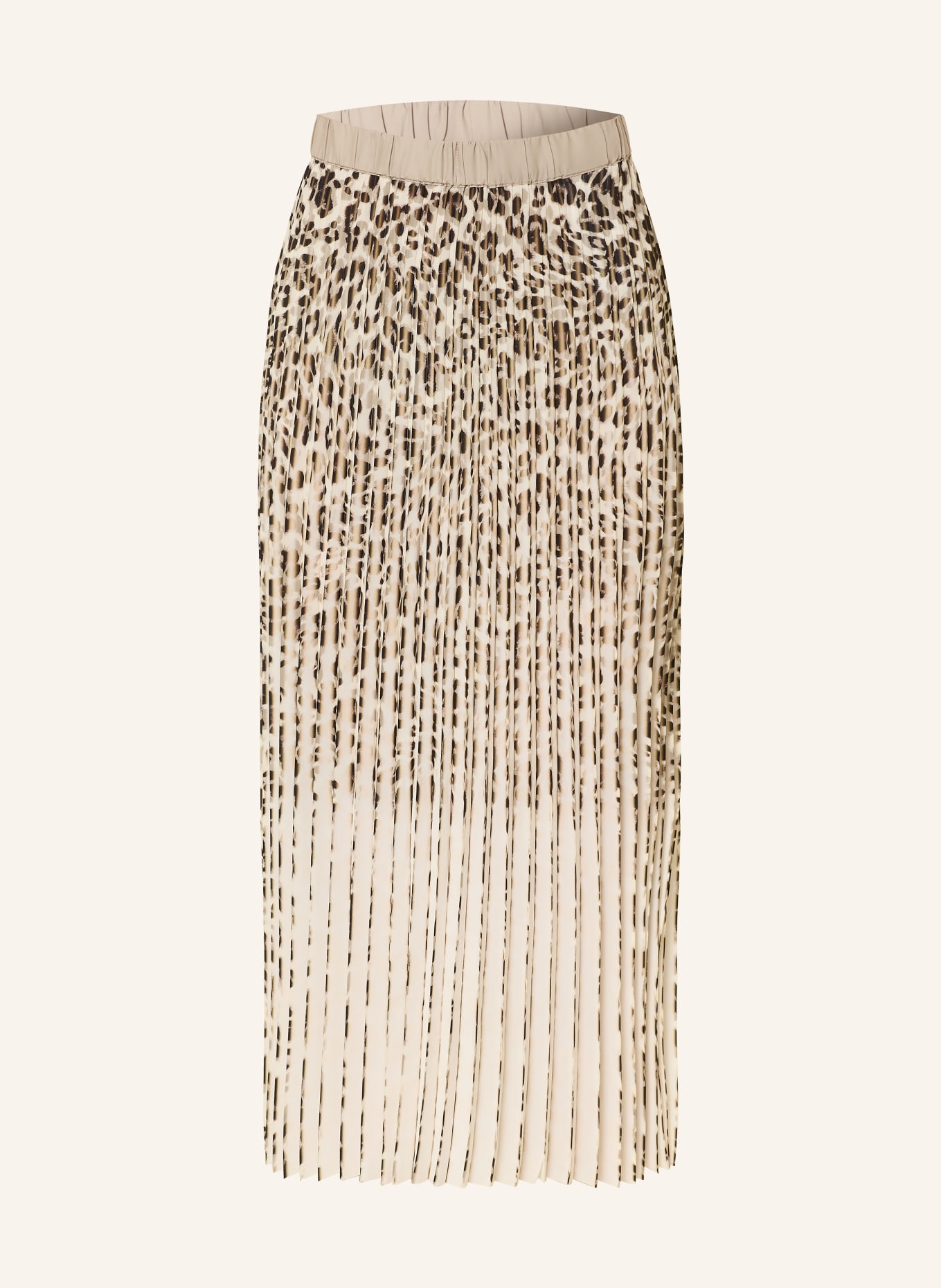 SPORTALM Plisseerock: CREME / BEIGE / SCHWARZ