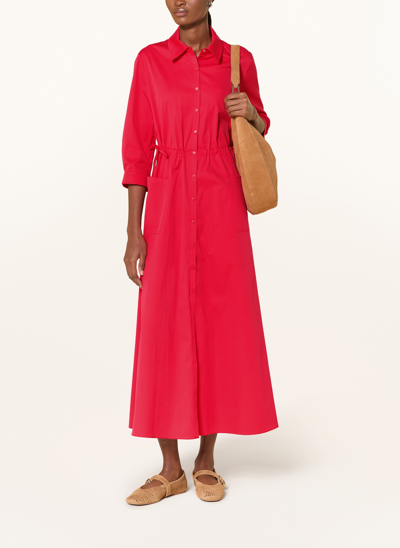 SPORTALM Hemdblusenkleid mit 3/4-Arm: ROT