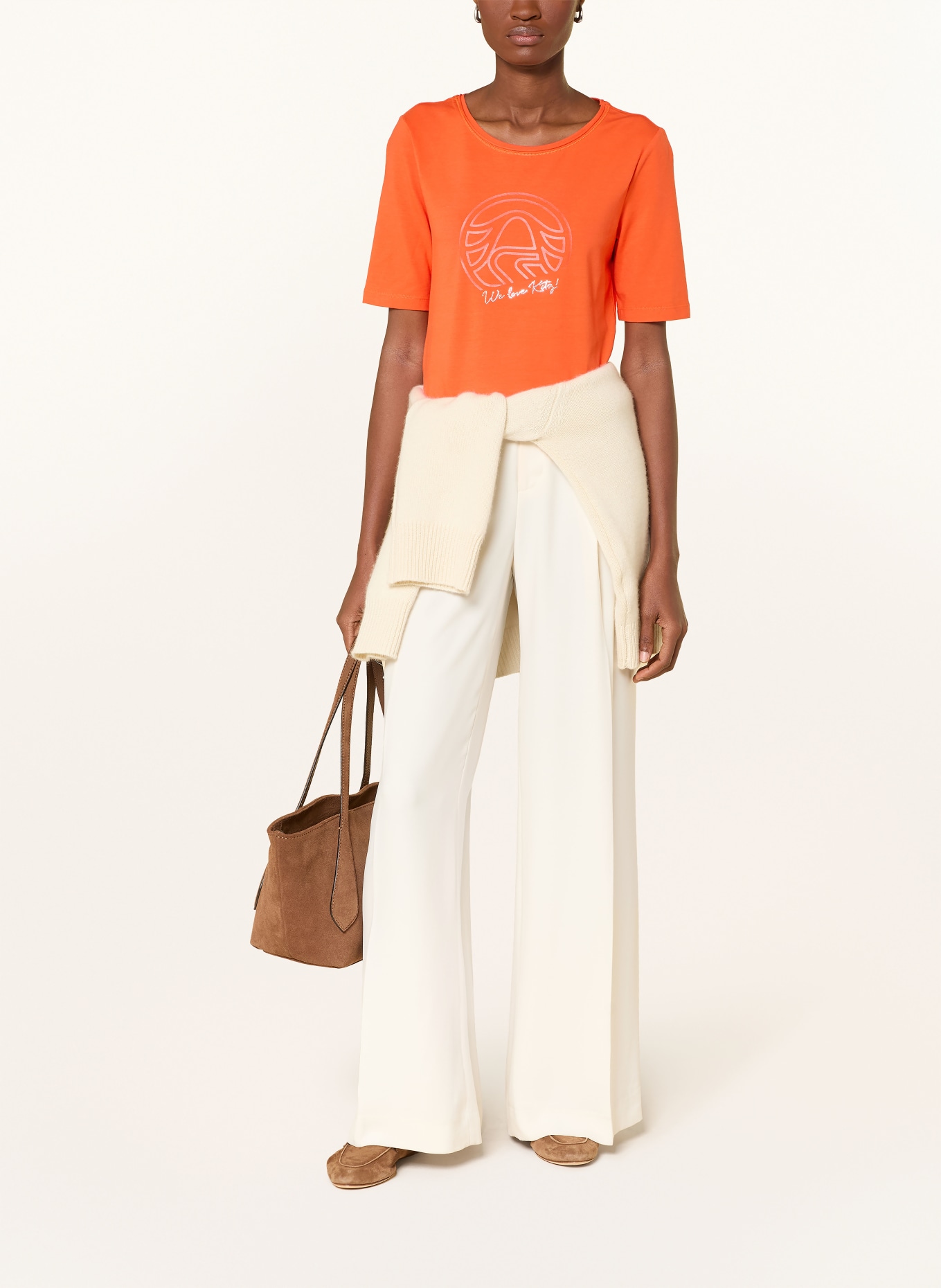 SPORTALM T-Shirt mit Schmucksteinen: ROT