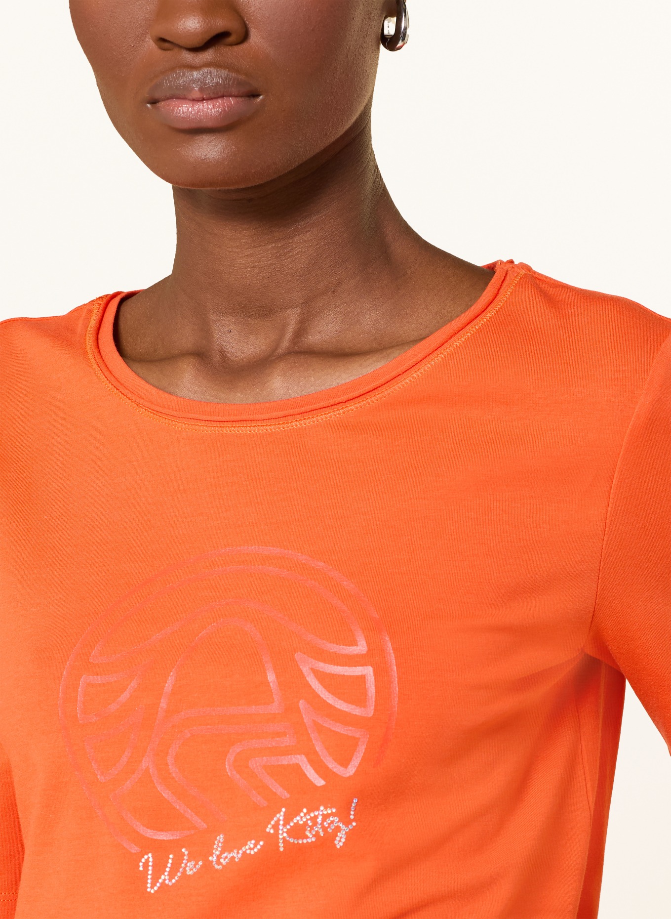 SPORTALM T-Shirt mit Schmucksteinen: ROT