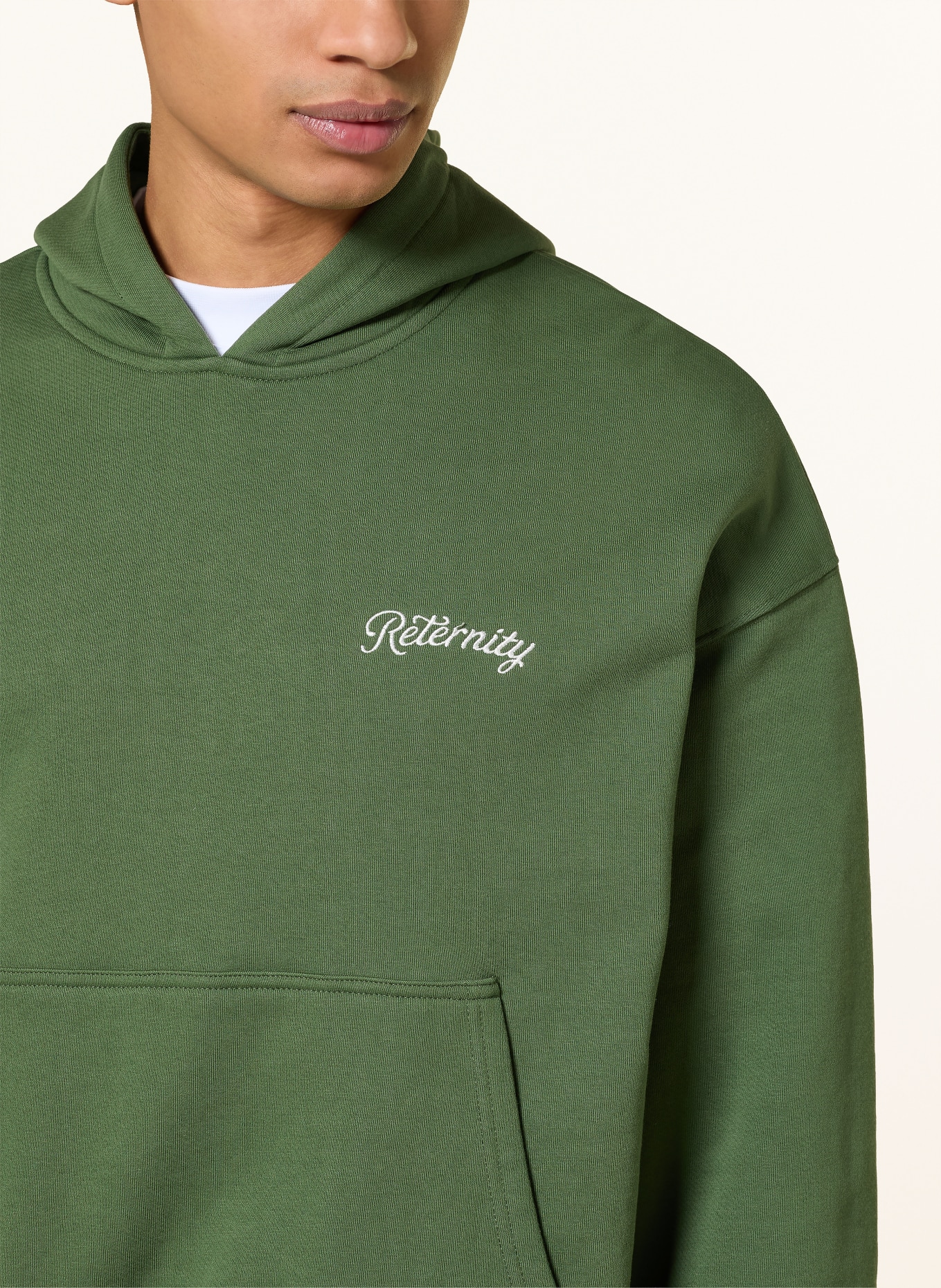 RETERNITY bluza z kapturem: ZIELONY / BIAŁY