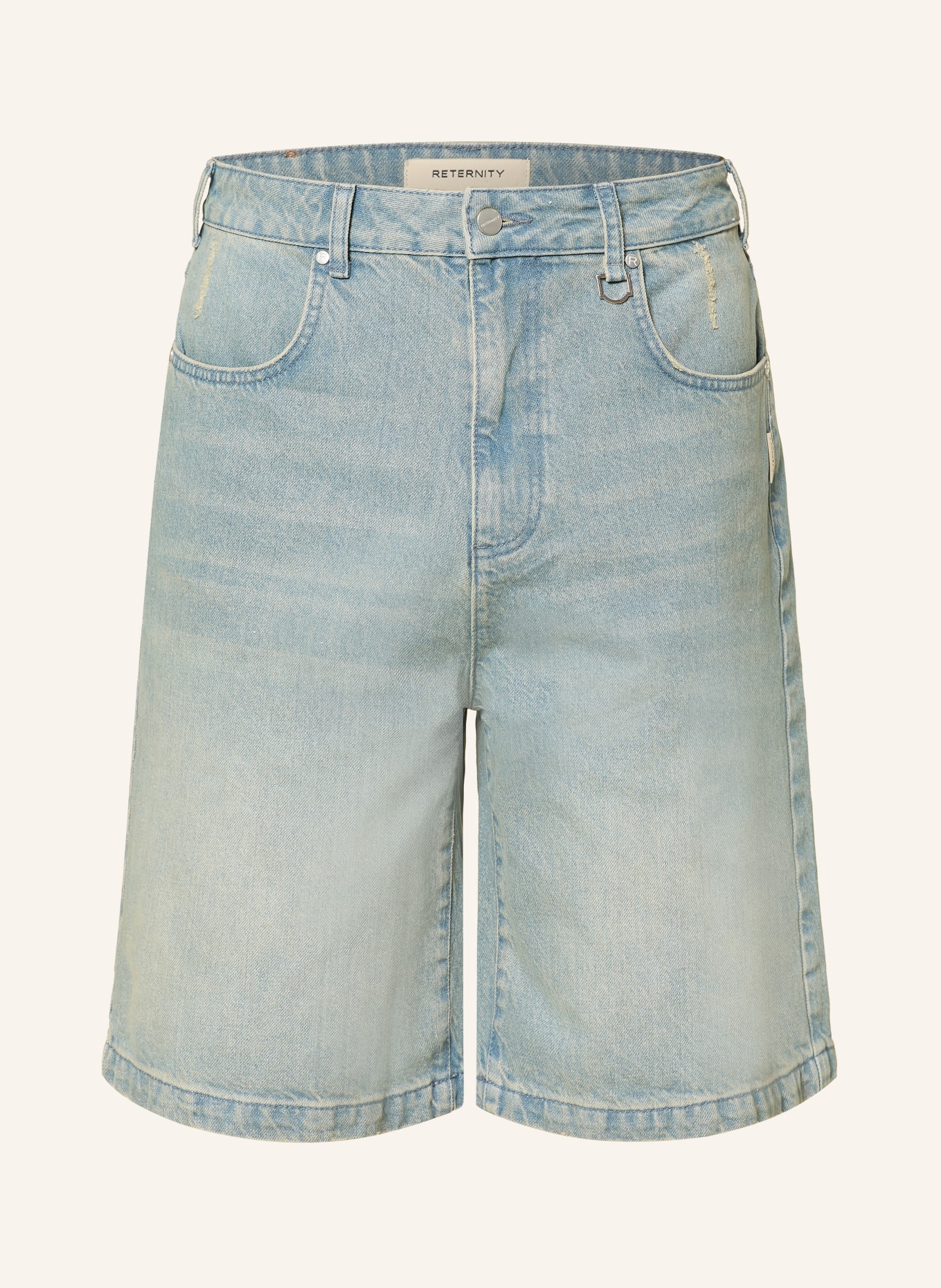 RETERNITY denim shorts: LIGHT BLUE