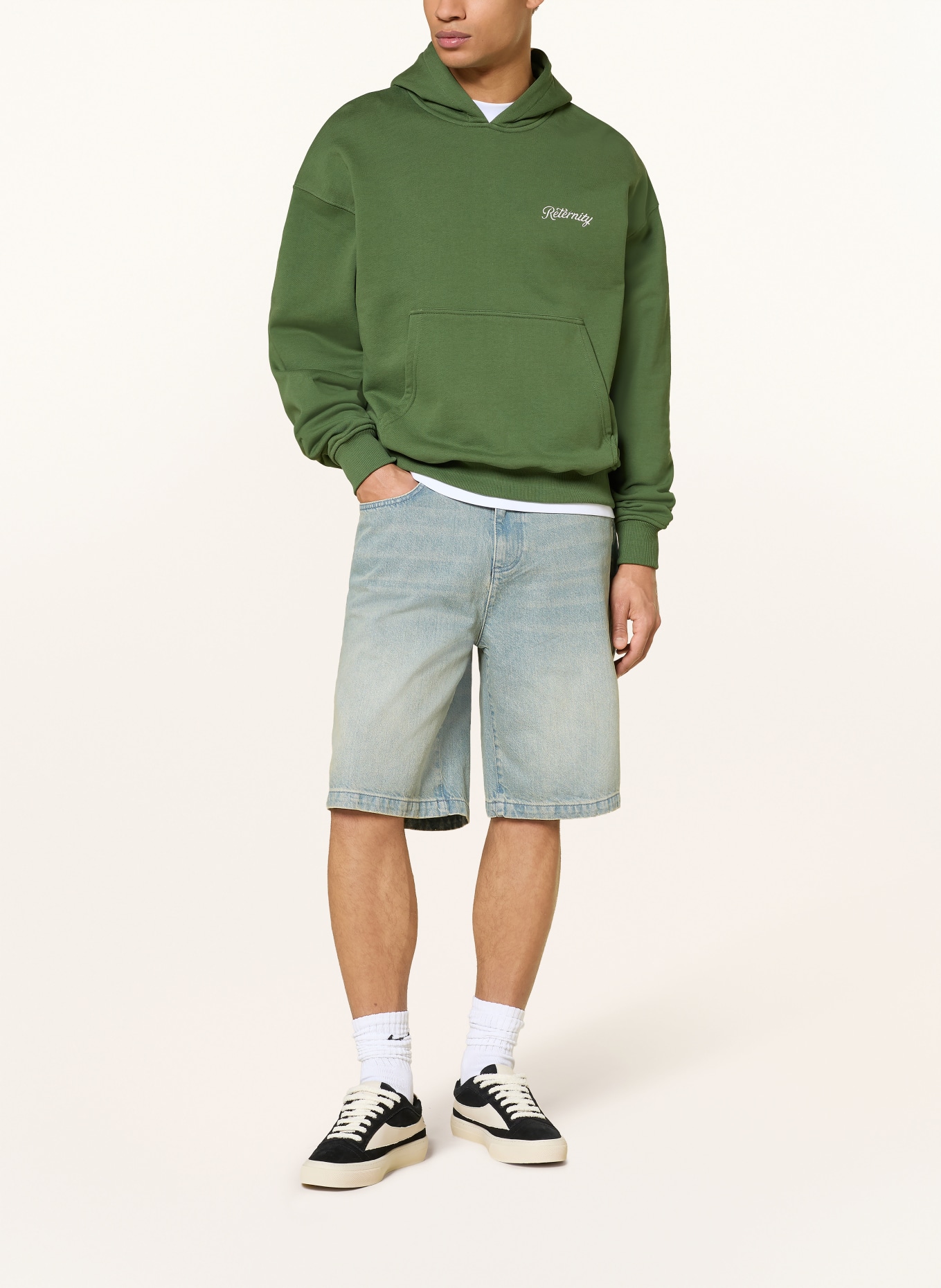 RETERNITY denim shorts: LIGHT BLUE