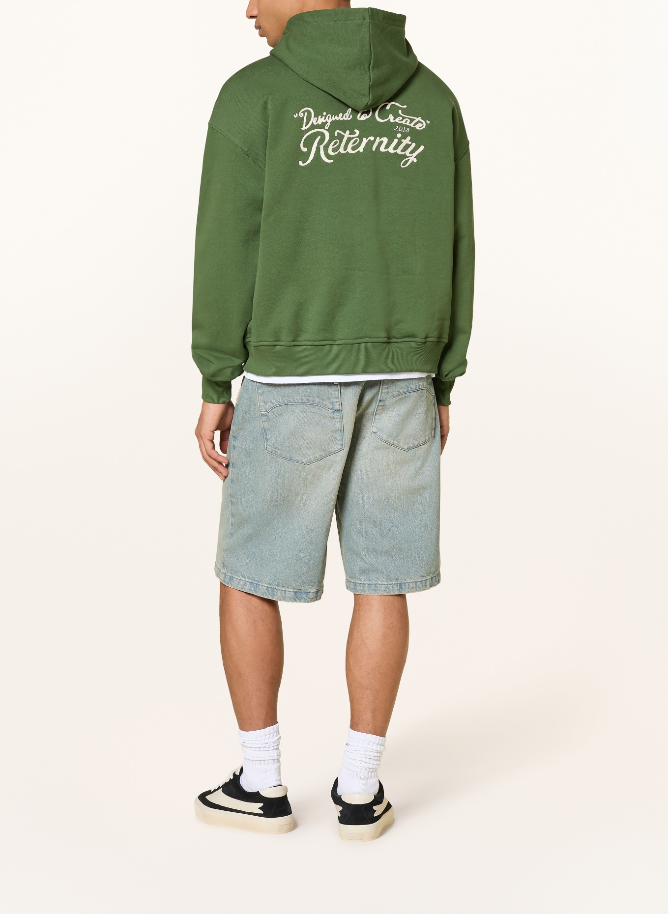 RETERNITY denim shorts: LIGHT BLUE