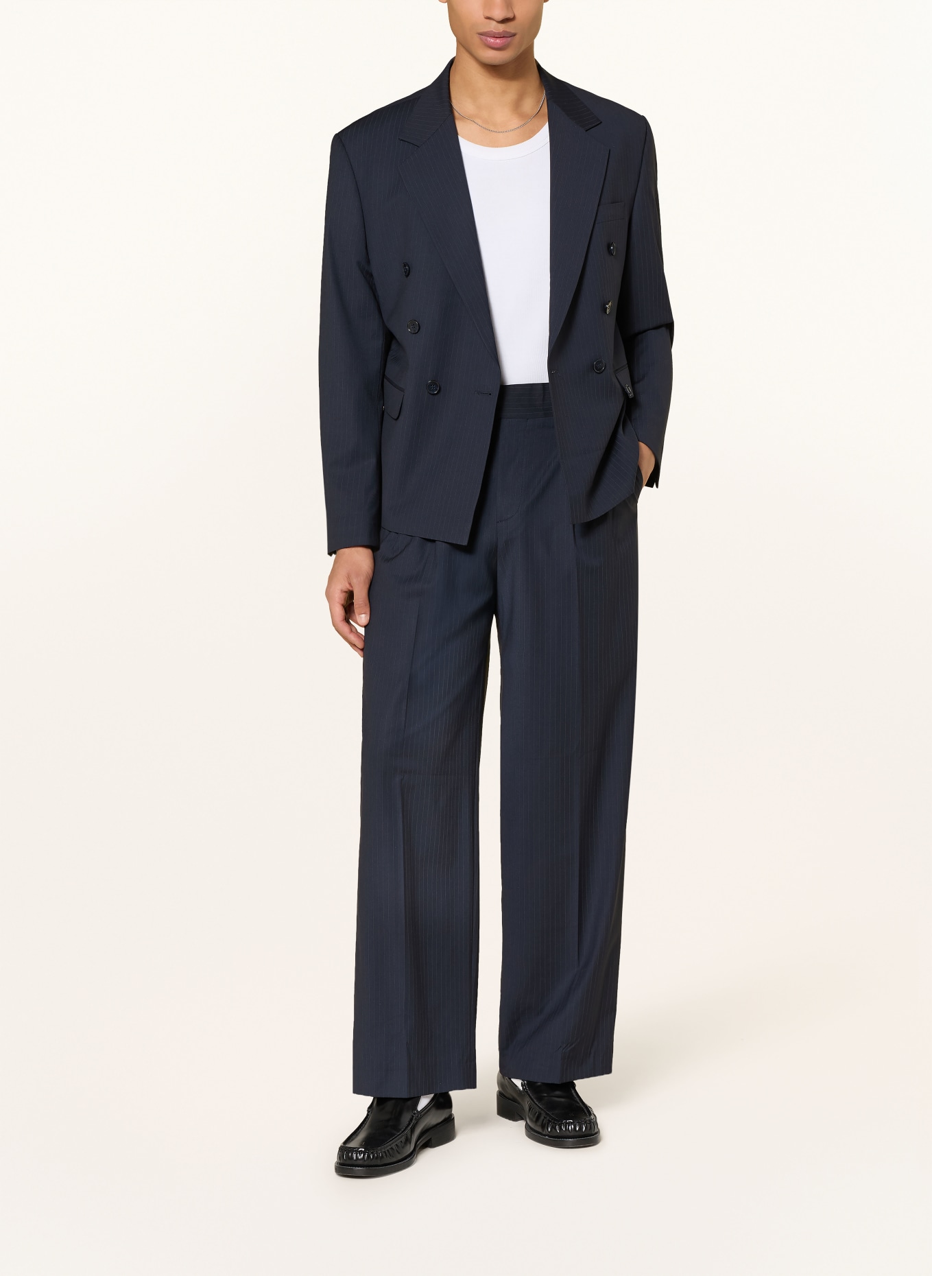 RETERNITY Anzughose Baggy Fit: PINSTRIPE BLUE